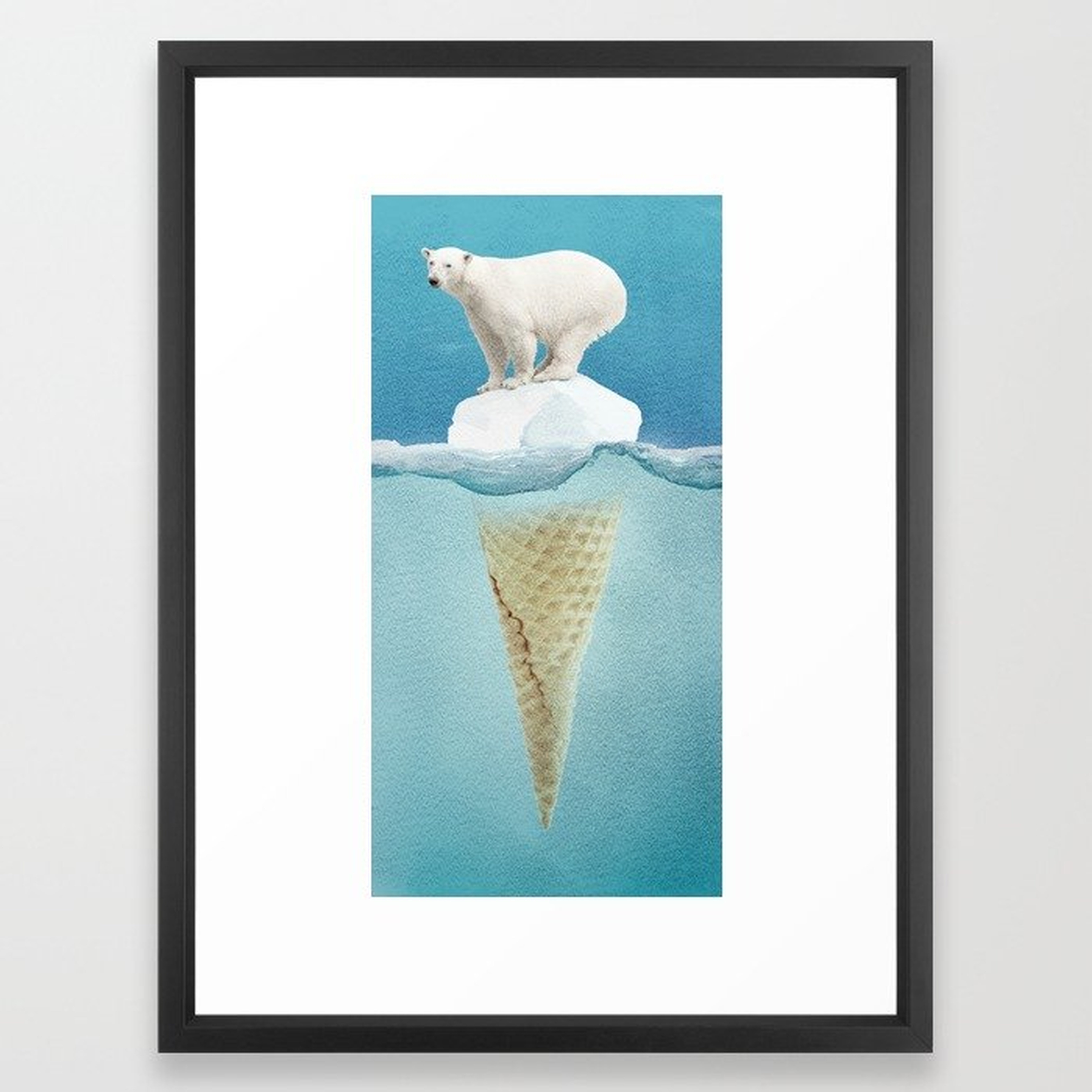 Polar ice cream cap Framed Art Print - 20x26 - Society6