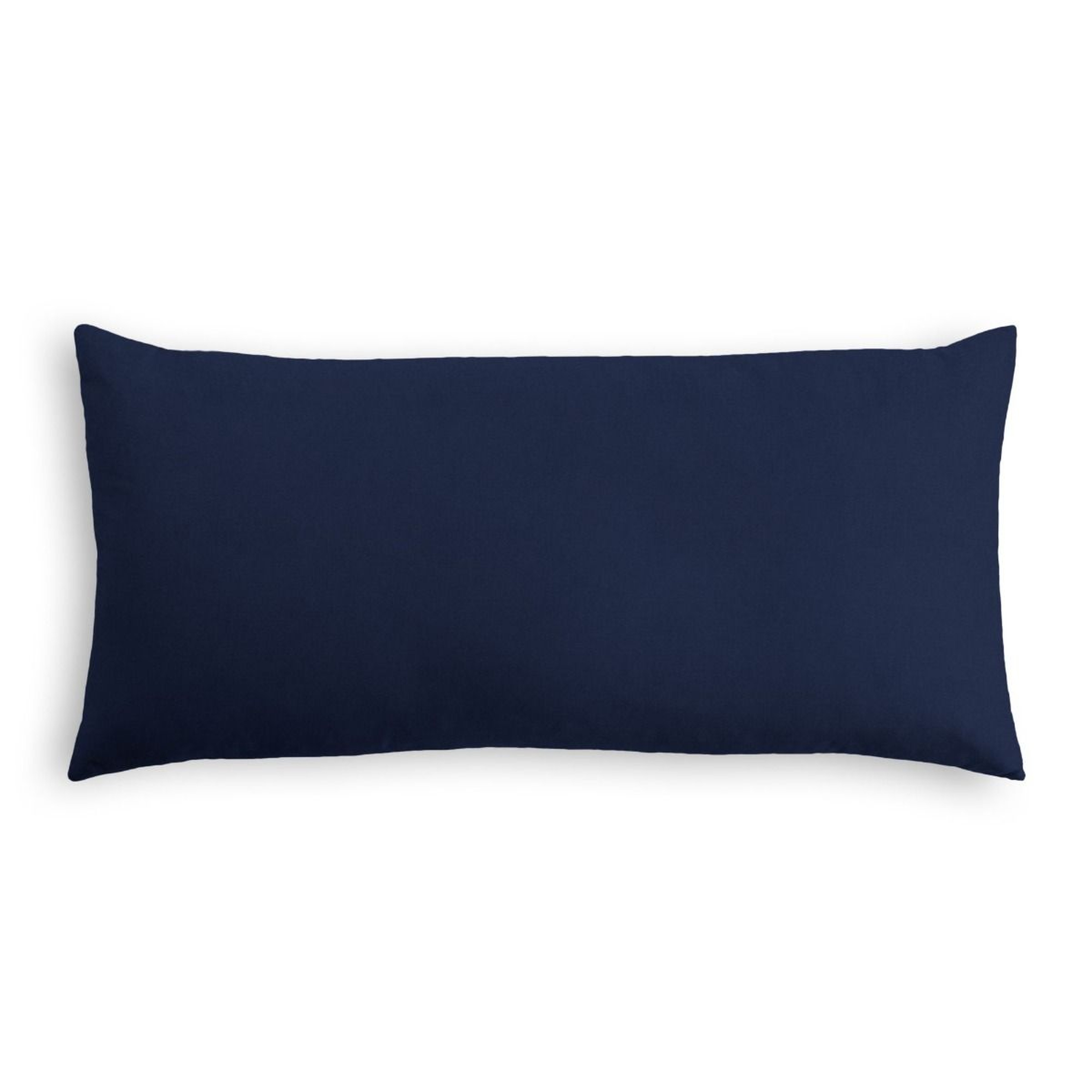 Classic Velvet Lumbar Pillow, Navy, 18" x 12" - Havenly Essentials