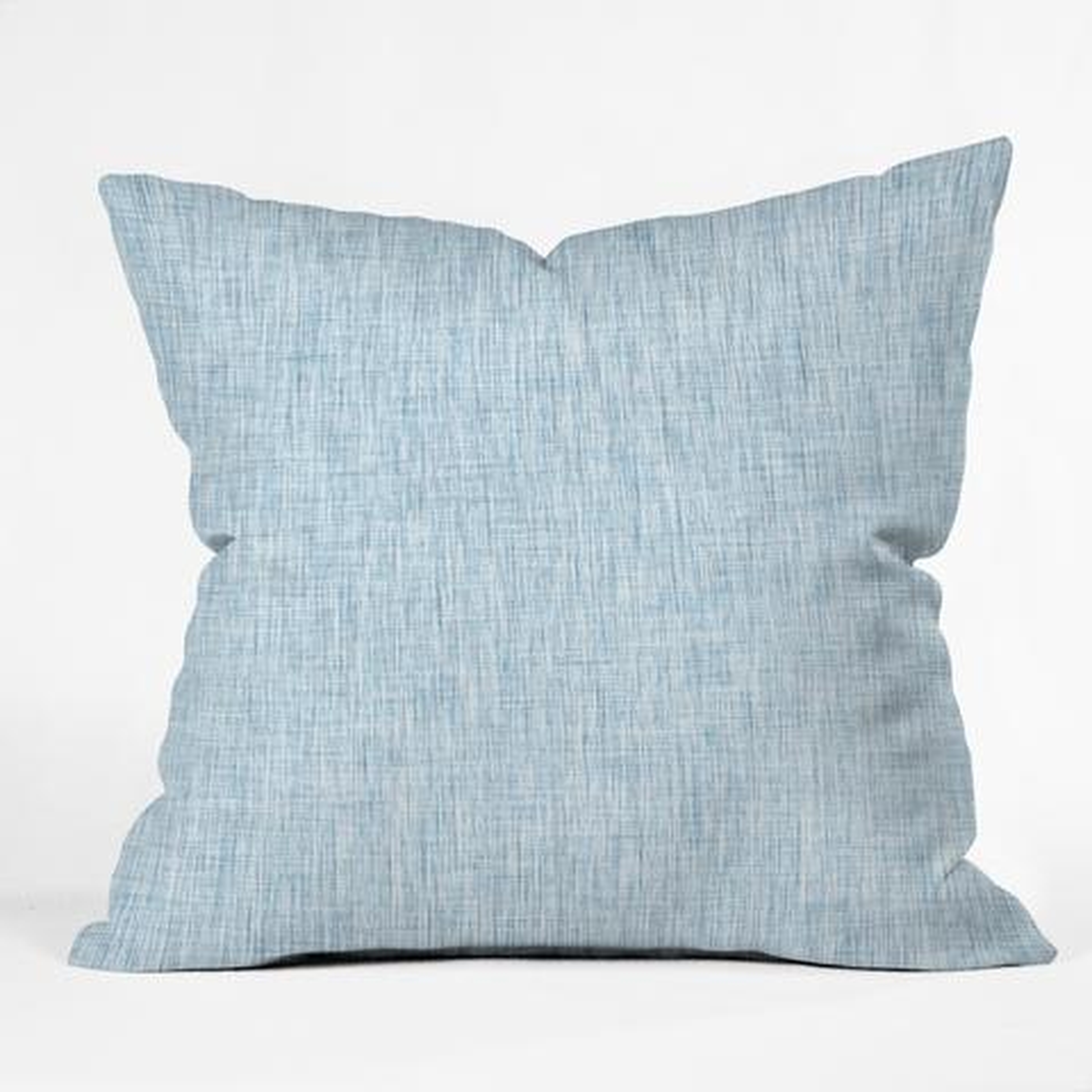 Linen Acid-Wash Throw Pillow with insert, Blue, 20" x 20" - Wander Print Co.