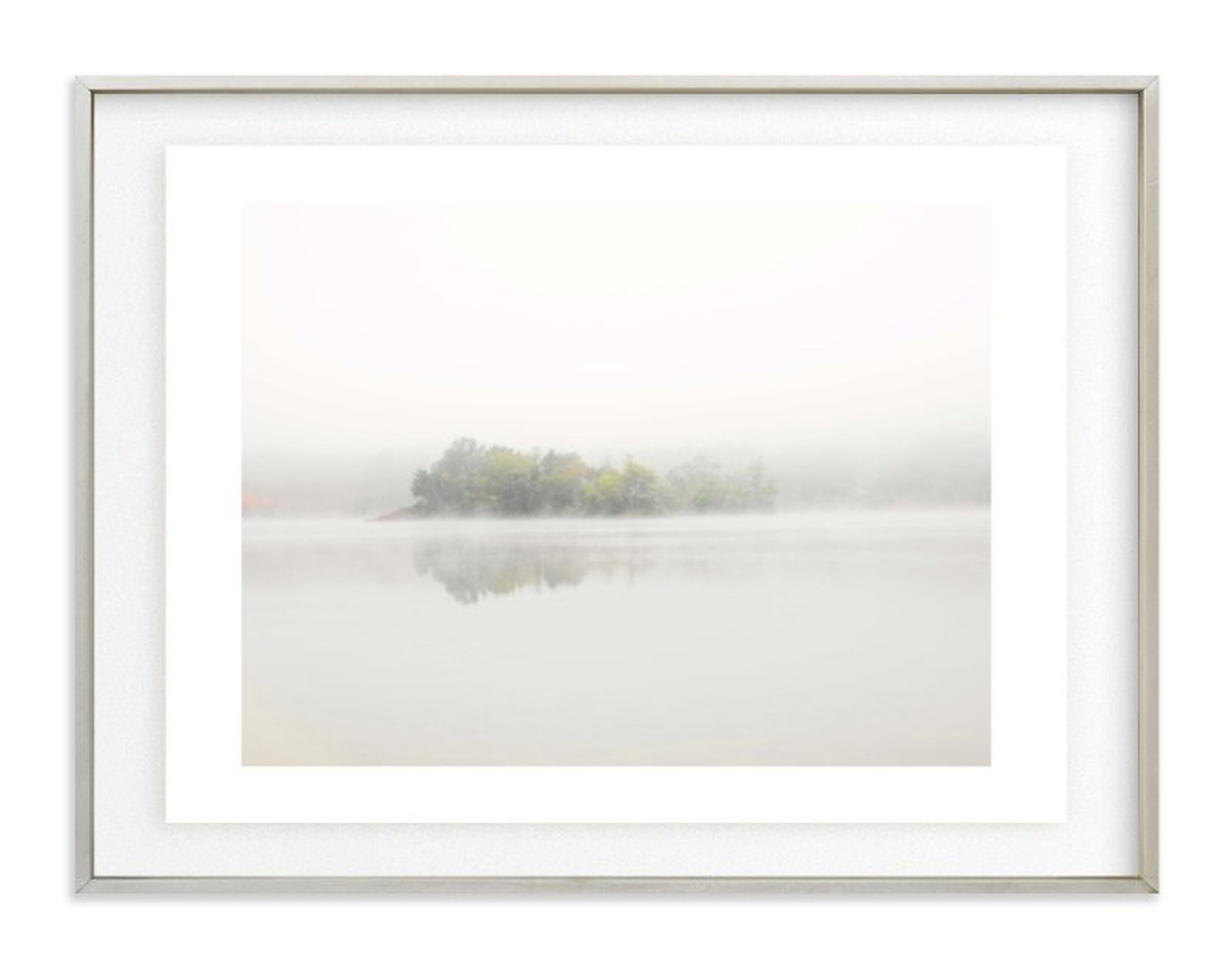 The Island - 40" x 30", float mount, champagne silver frame - Minted