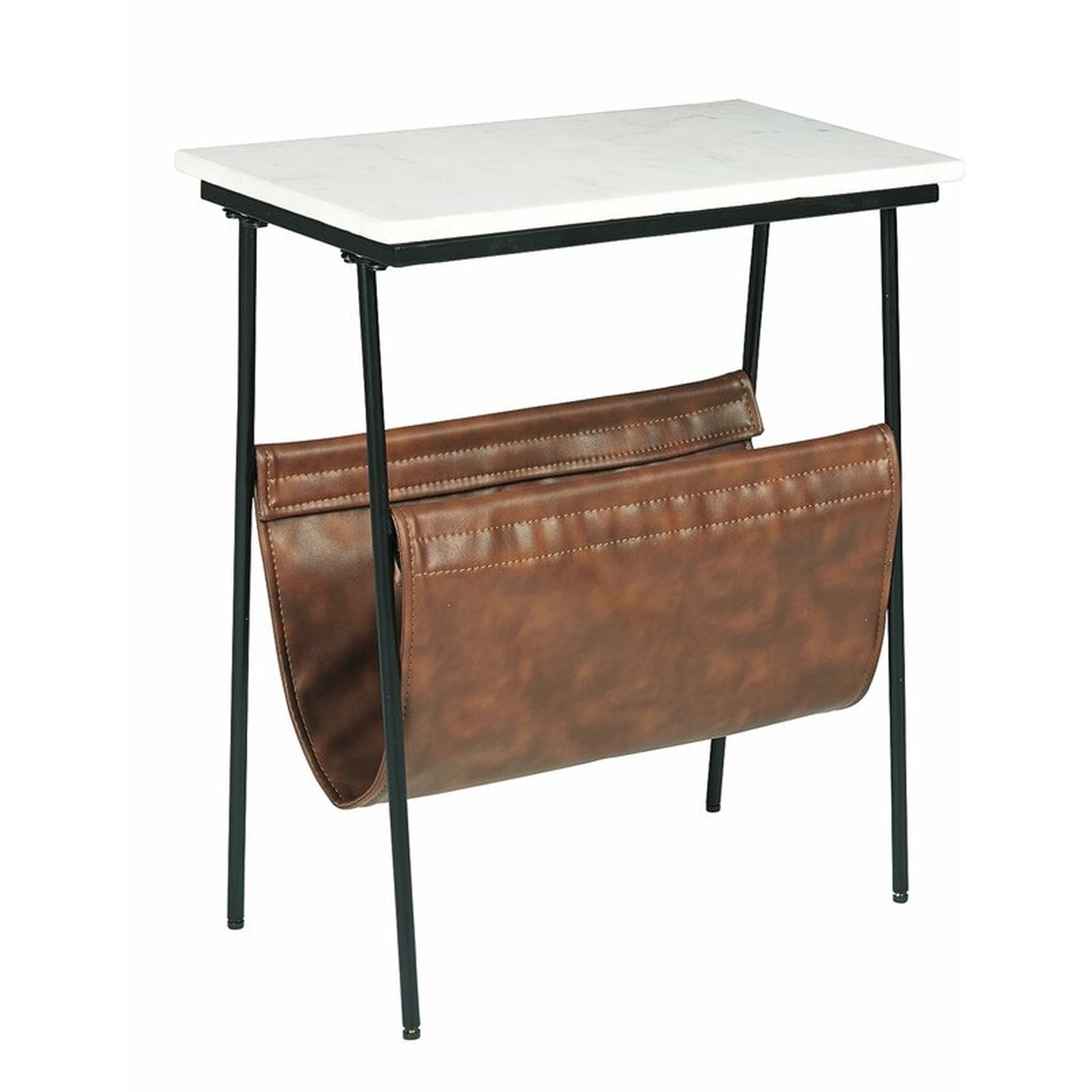 Tellis Marble Top End Table with Storage - Wayfair