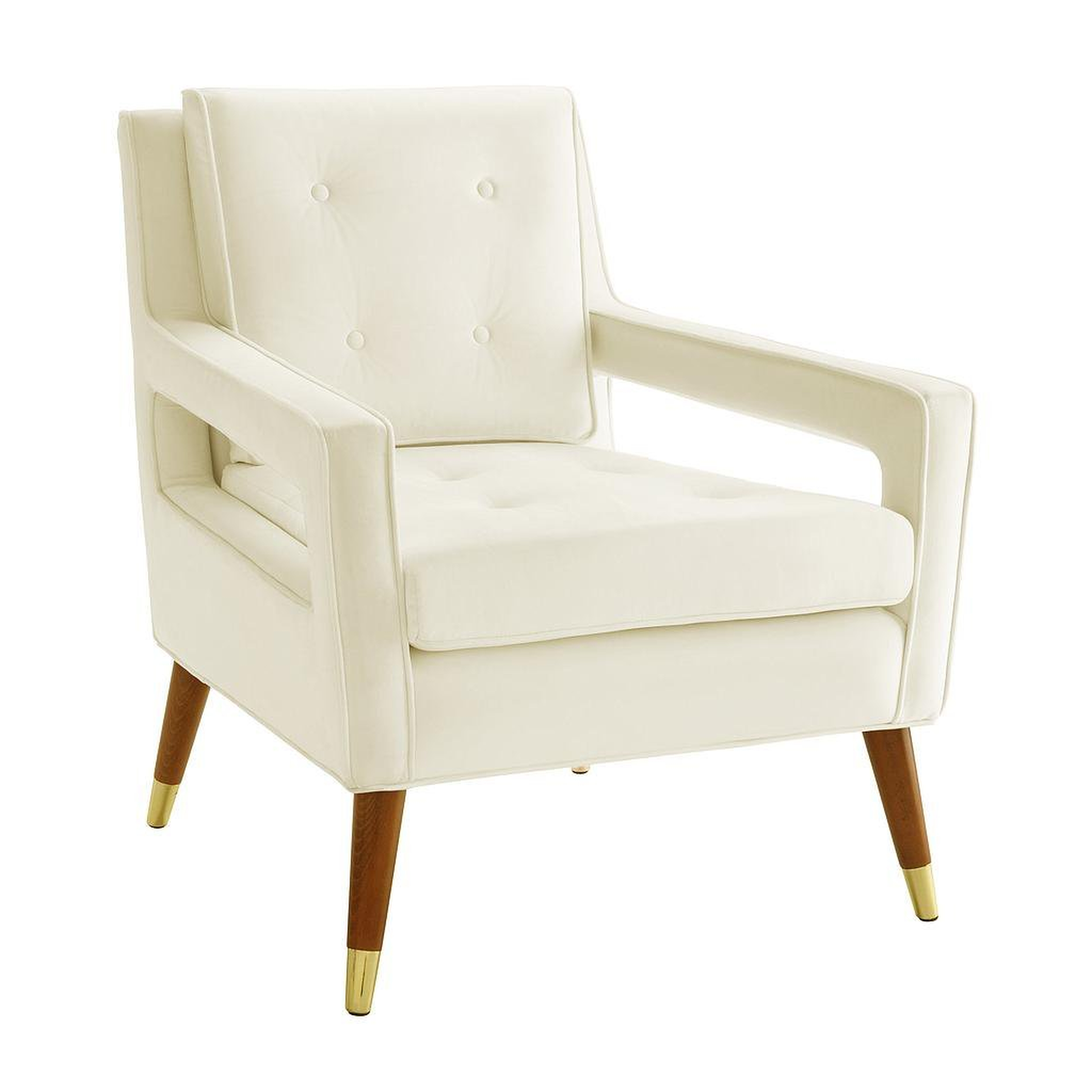 Taylor Cream Velvet Chair - Maren Home