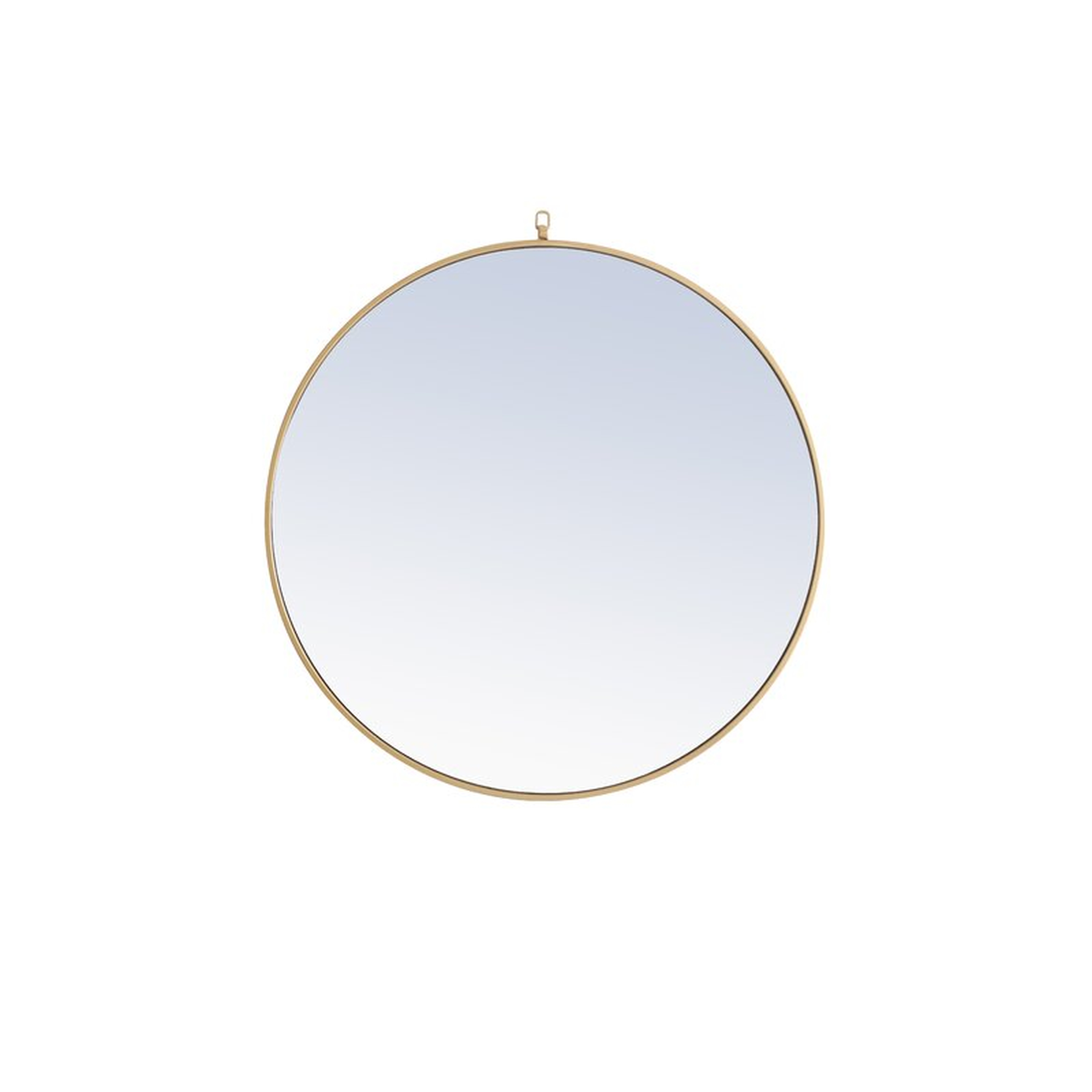 36" x 36" Brass Yedinak Modern and Contemporary Accent Mirror - Wayfair