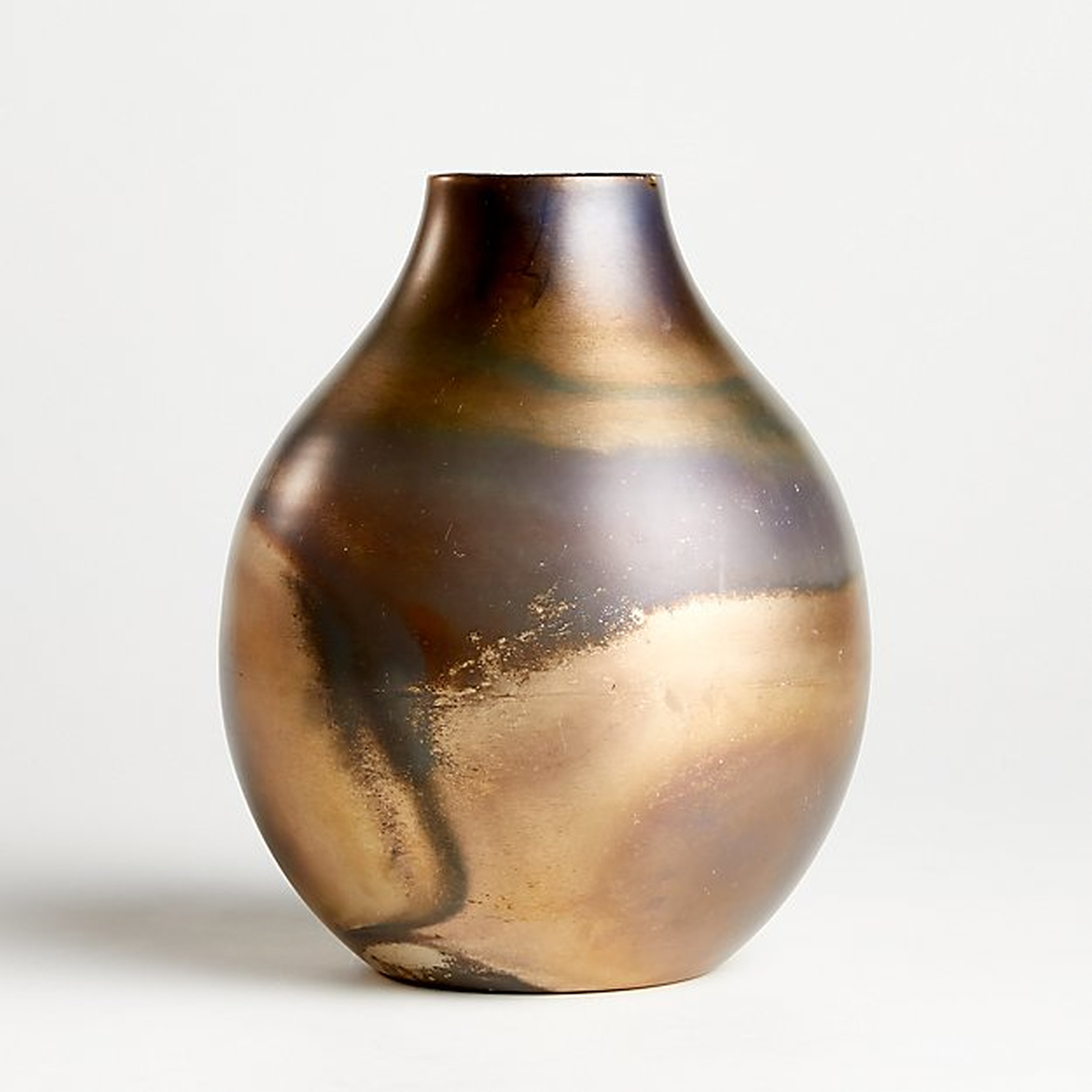 Bringham Medium Metal Vase - Crate and Barrel