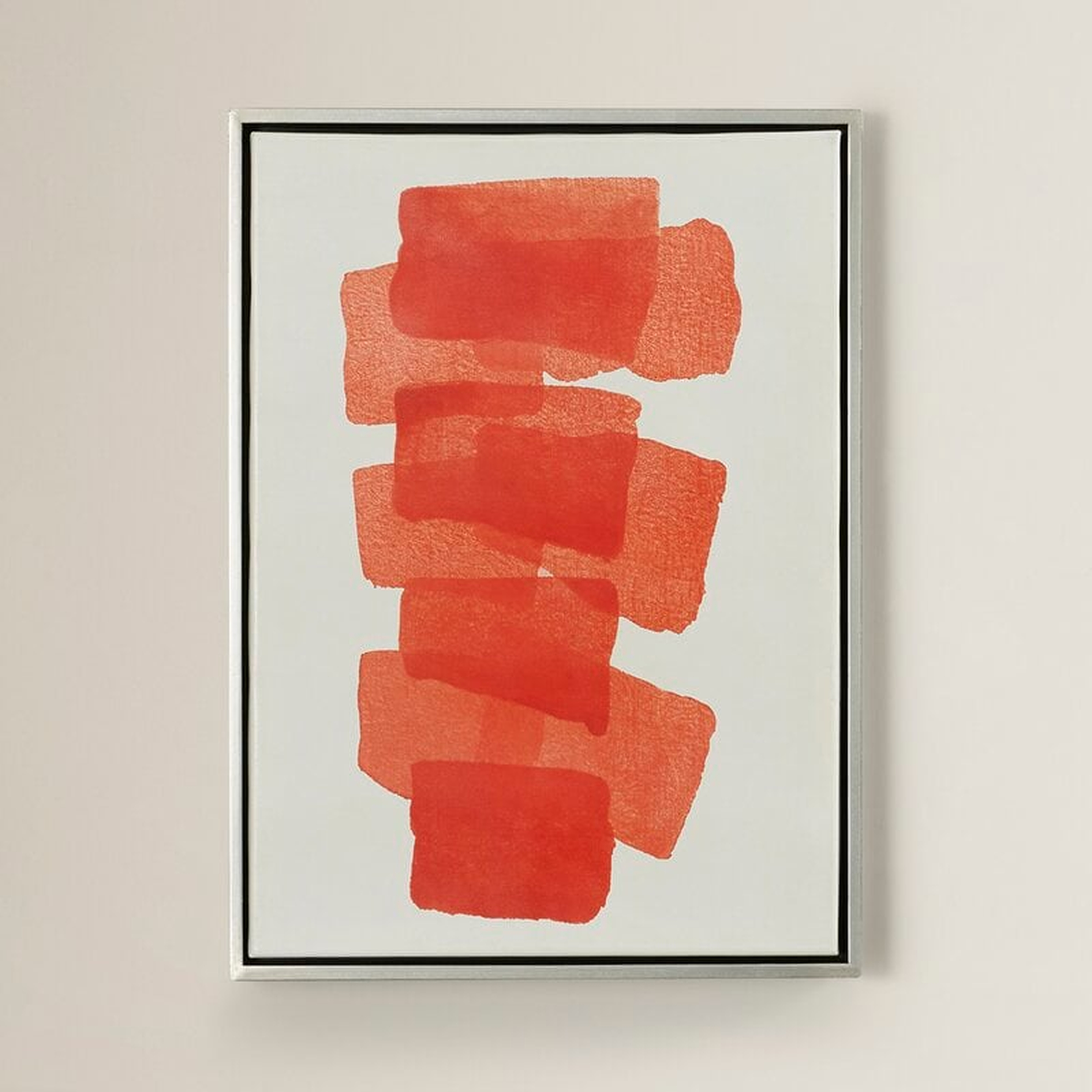 Framed Painting Print on Canvas in Orange - AllModern