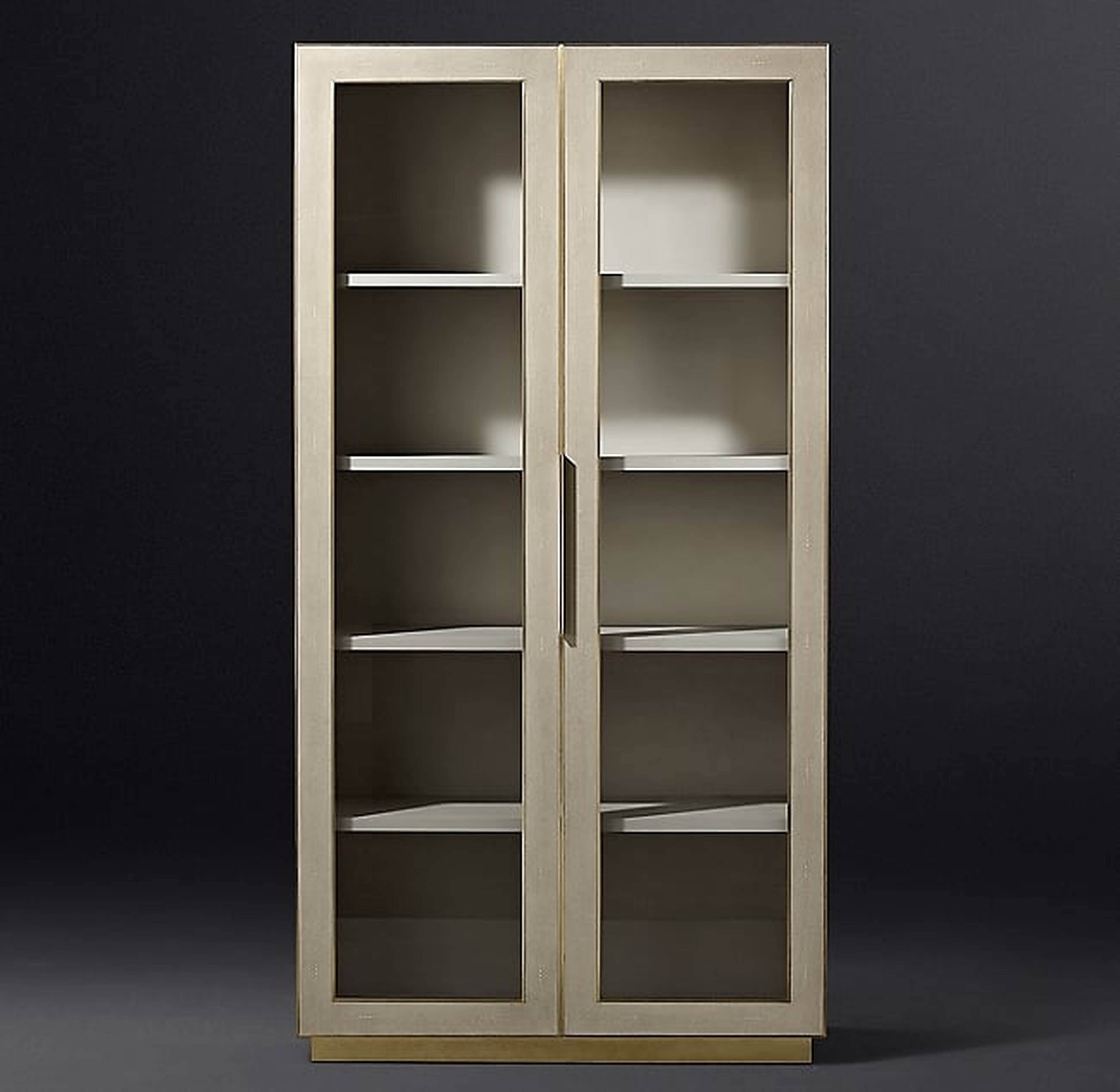 CELA SHAGREEN GLASS DOUBLE-DOOR CABINET - RH Modern