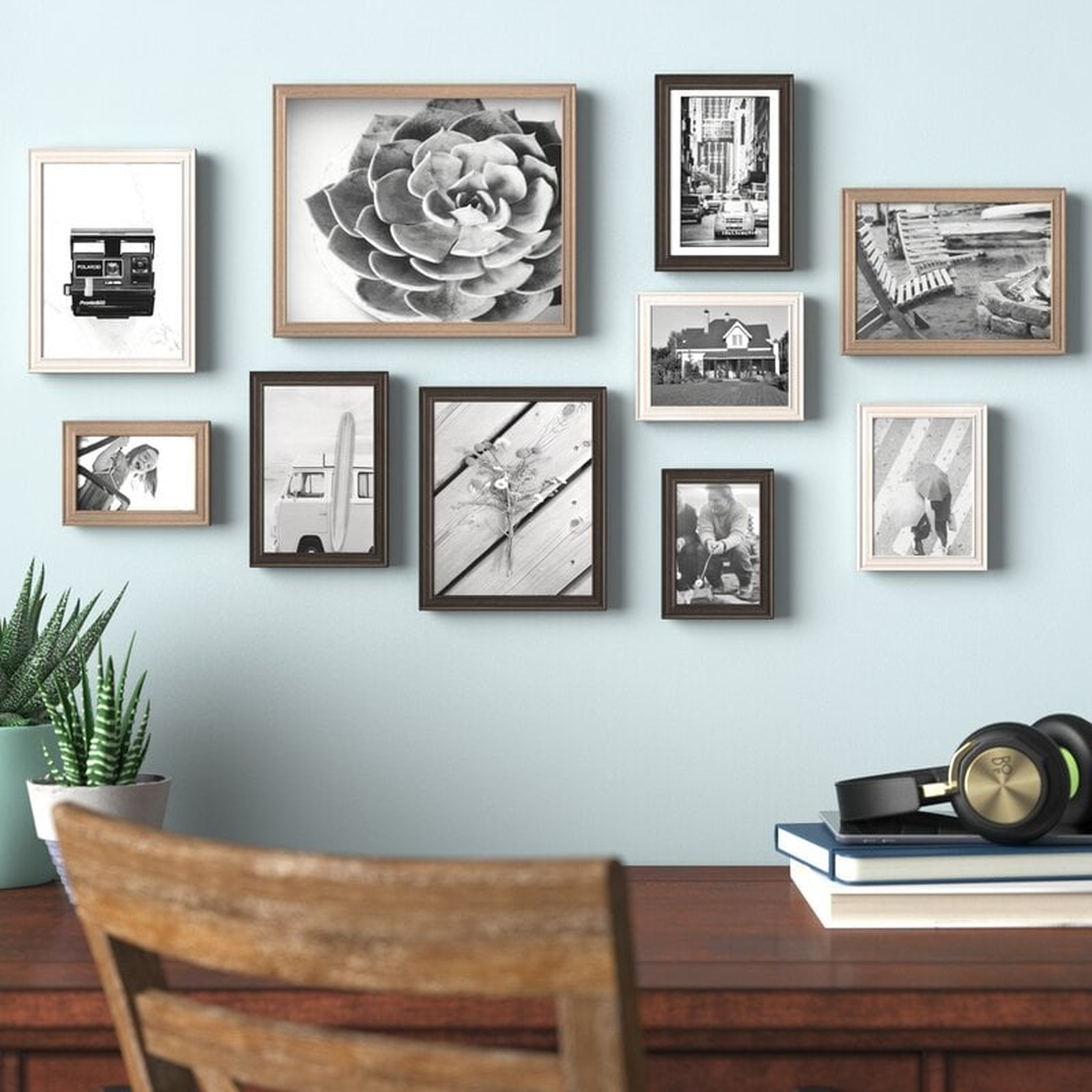 Rayburn 10 Piece Beveled Wood Gallery Wall Frame Set - Wayfair