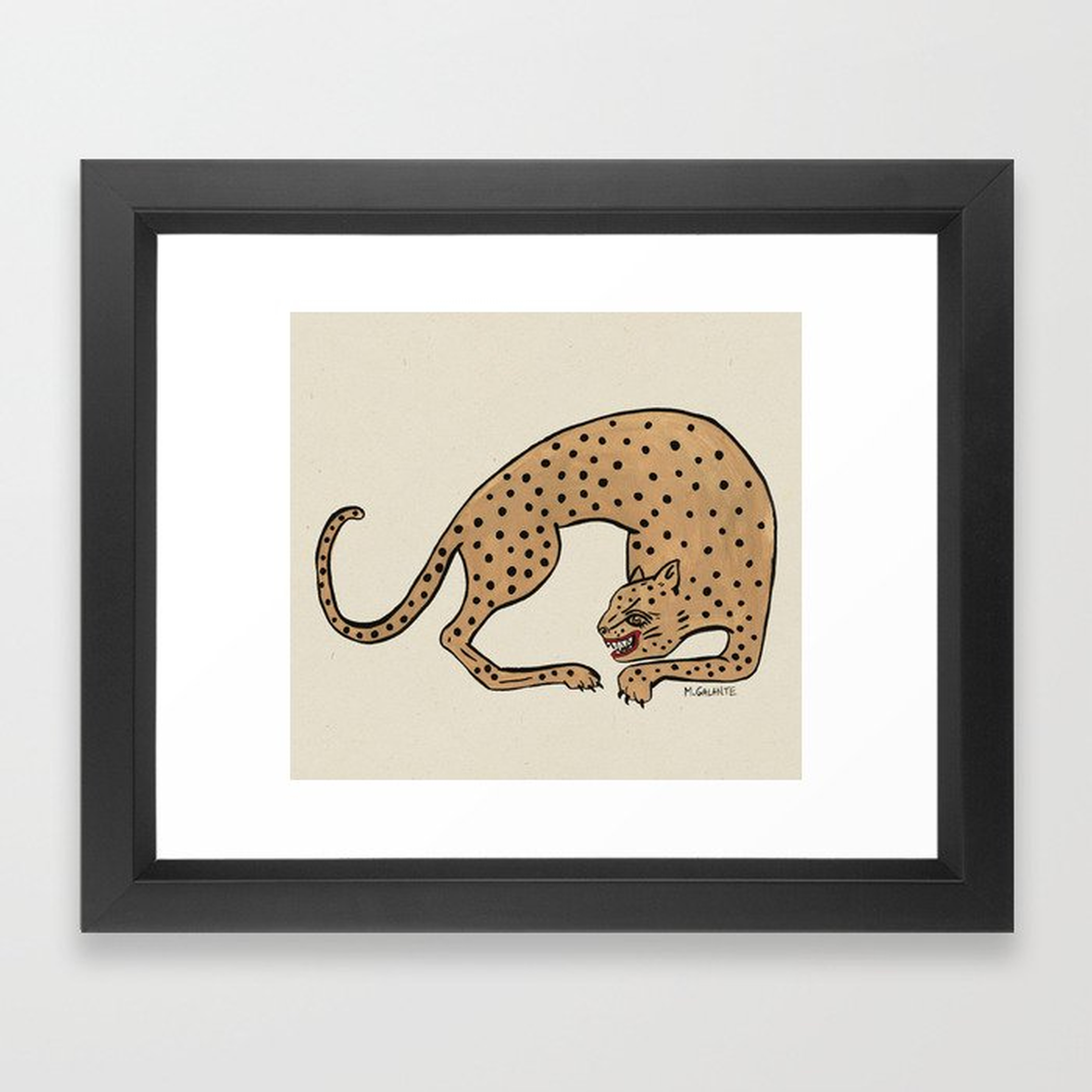 Cheetah Framed Art Print 15x21'' - Society6