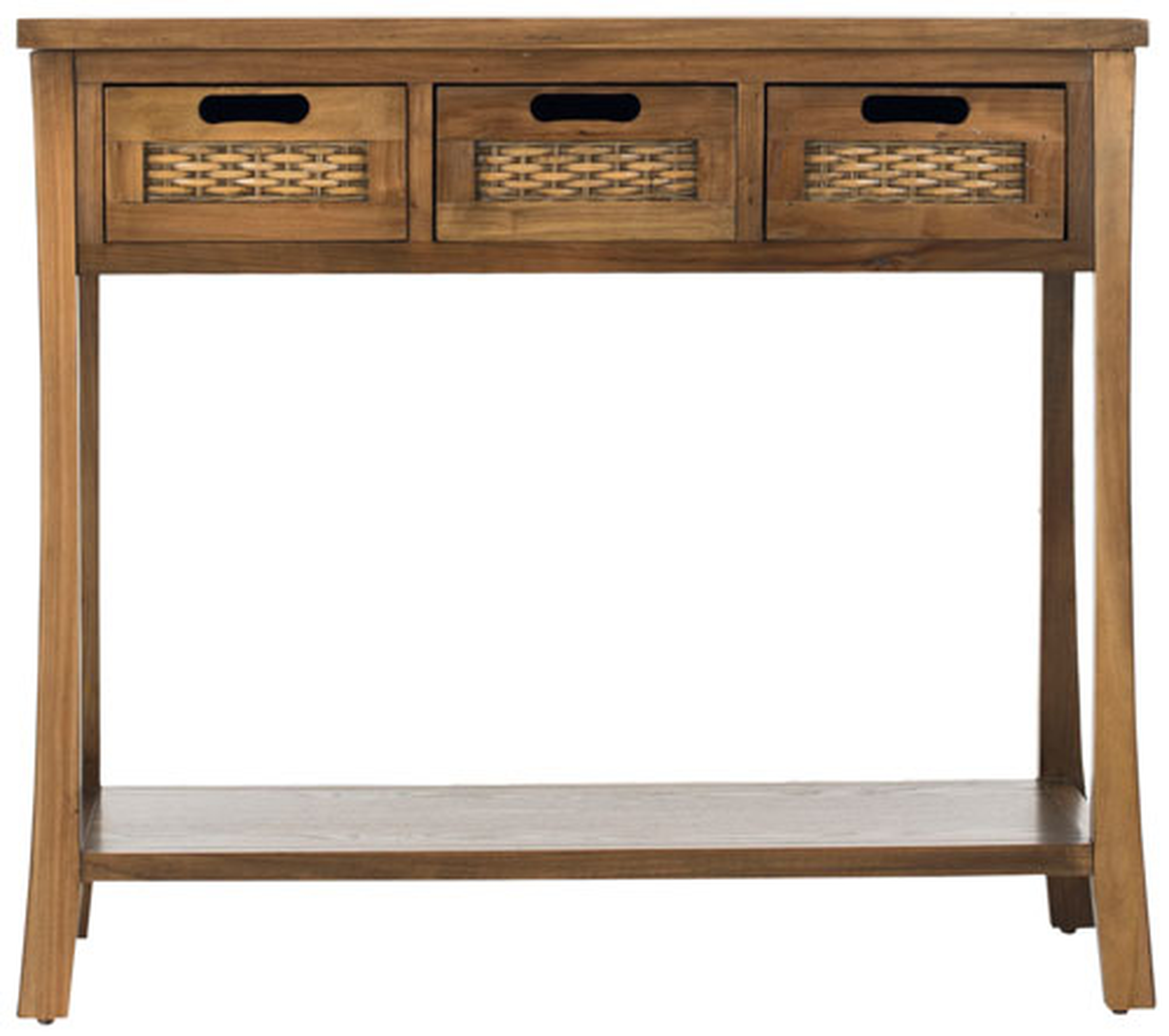 Autumn 3 Drawer Console - Oak - Safavieh - Safavieh