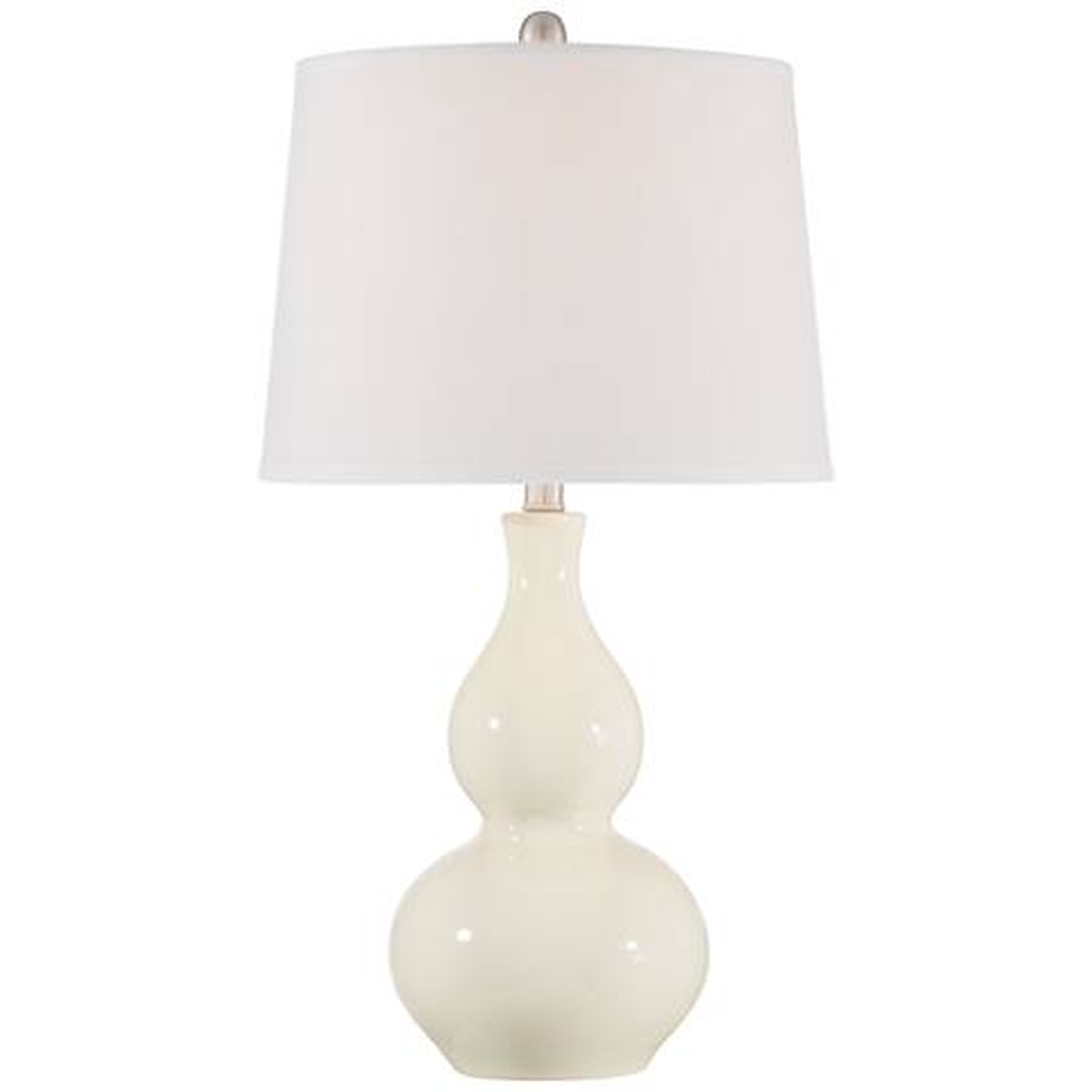 Fergie Cream Ceramic Table Lamp - Lamps Plus