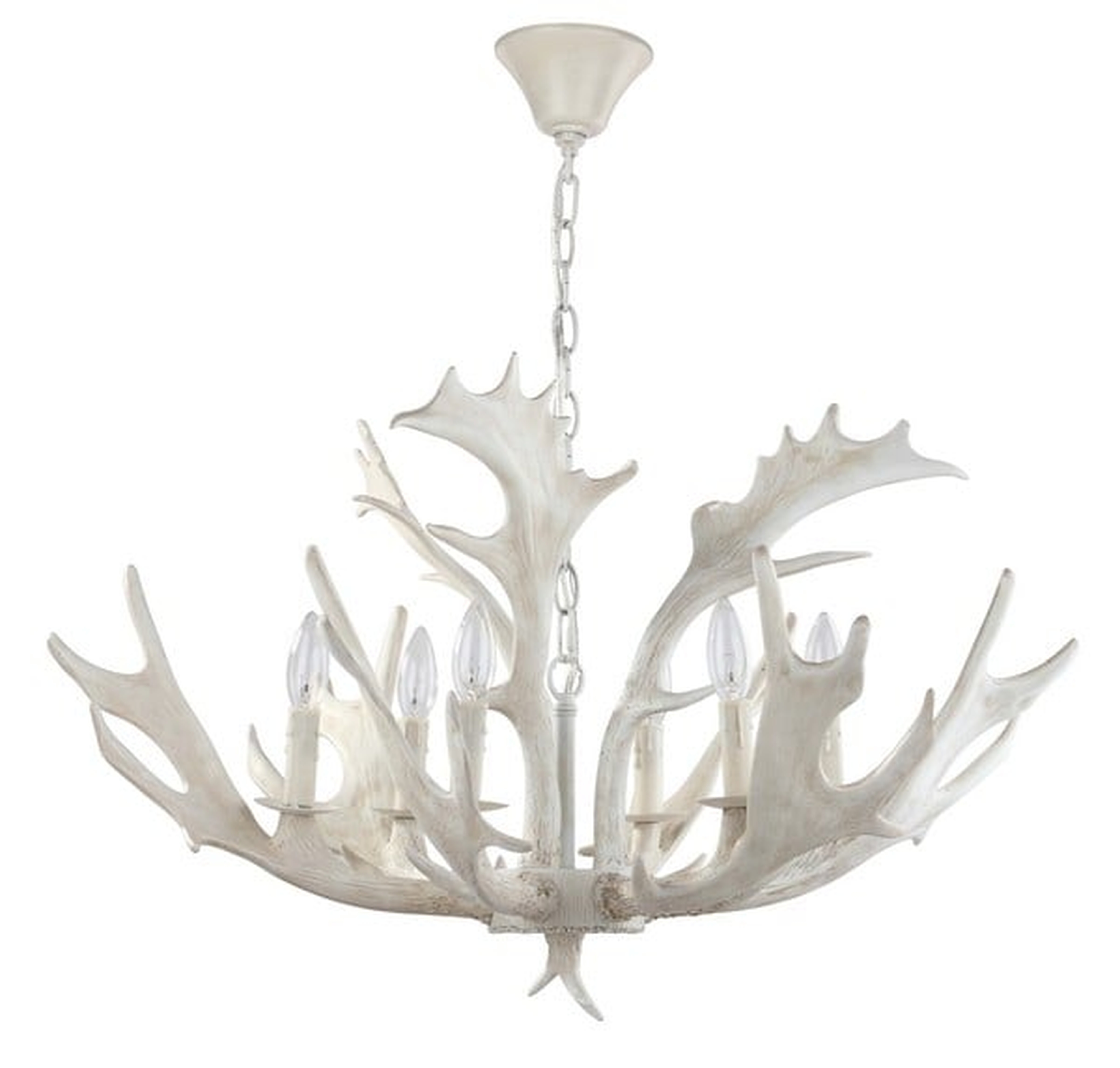 Birch 30-Inch Dia Antler Chandelier - White - Safavieh - Safavieh