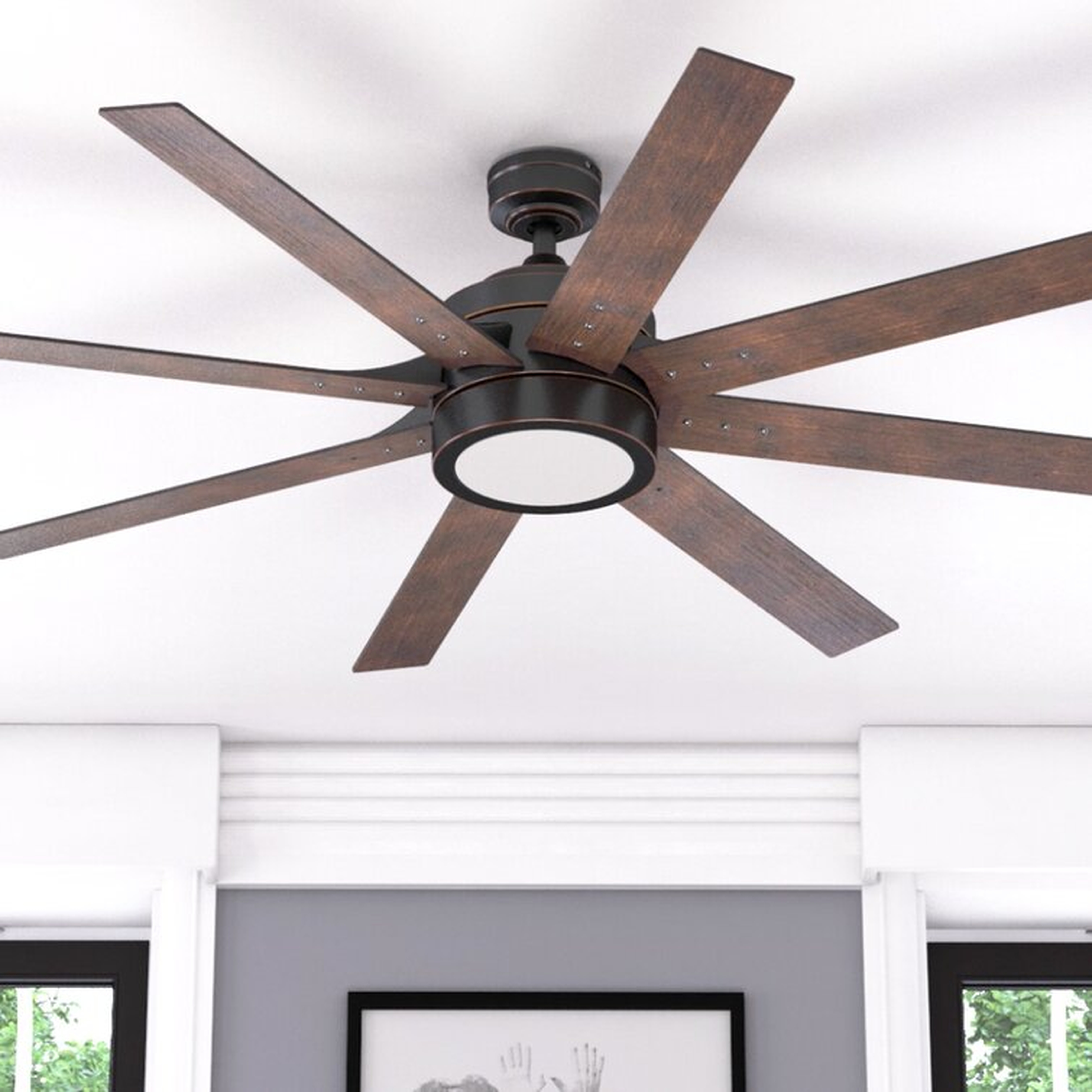 62'' Centre Market Place 8 - Blade LED Standard Ceiling Fan with Remote Control and Light Kit Included - Wayfair