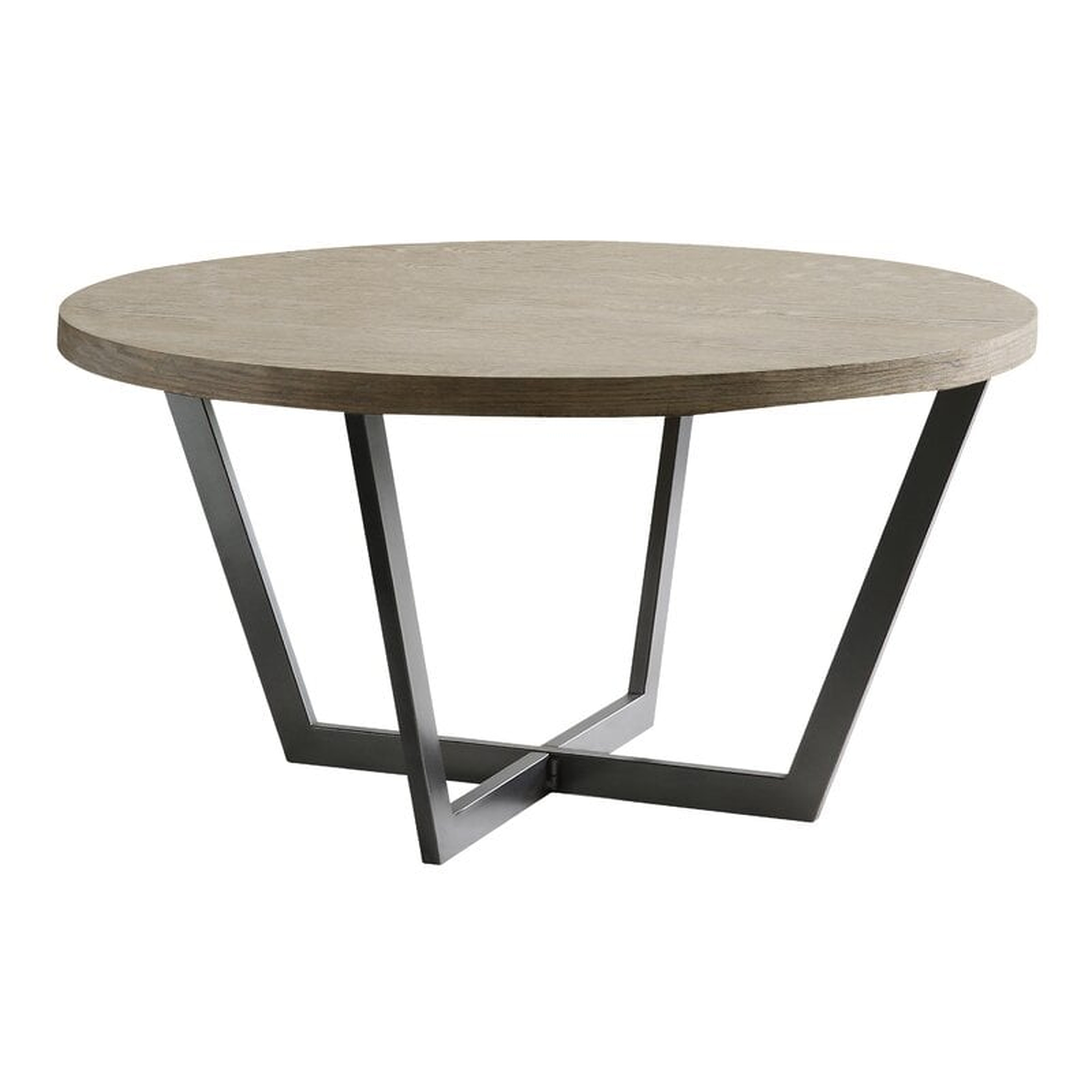 Reimers Slanted Metal and Wood Coffee Table - Wayfair