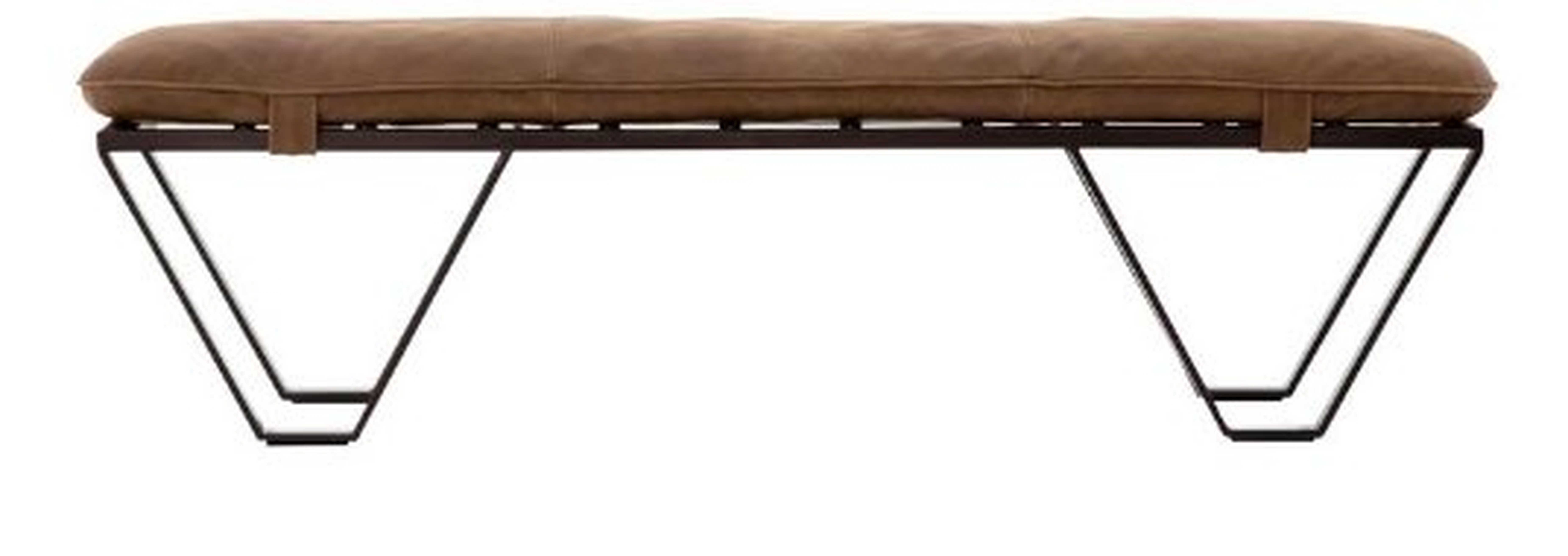 DREW LEATHER BENCH - McGee & Co.