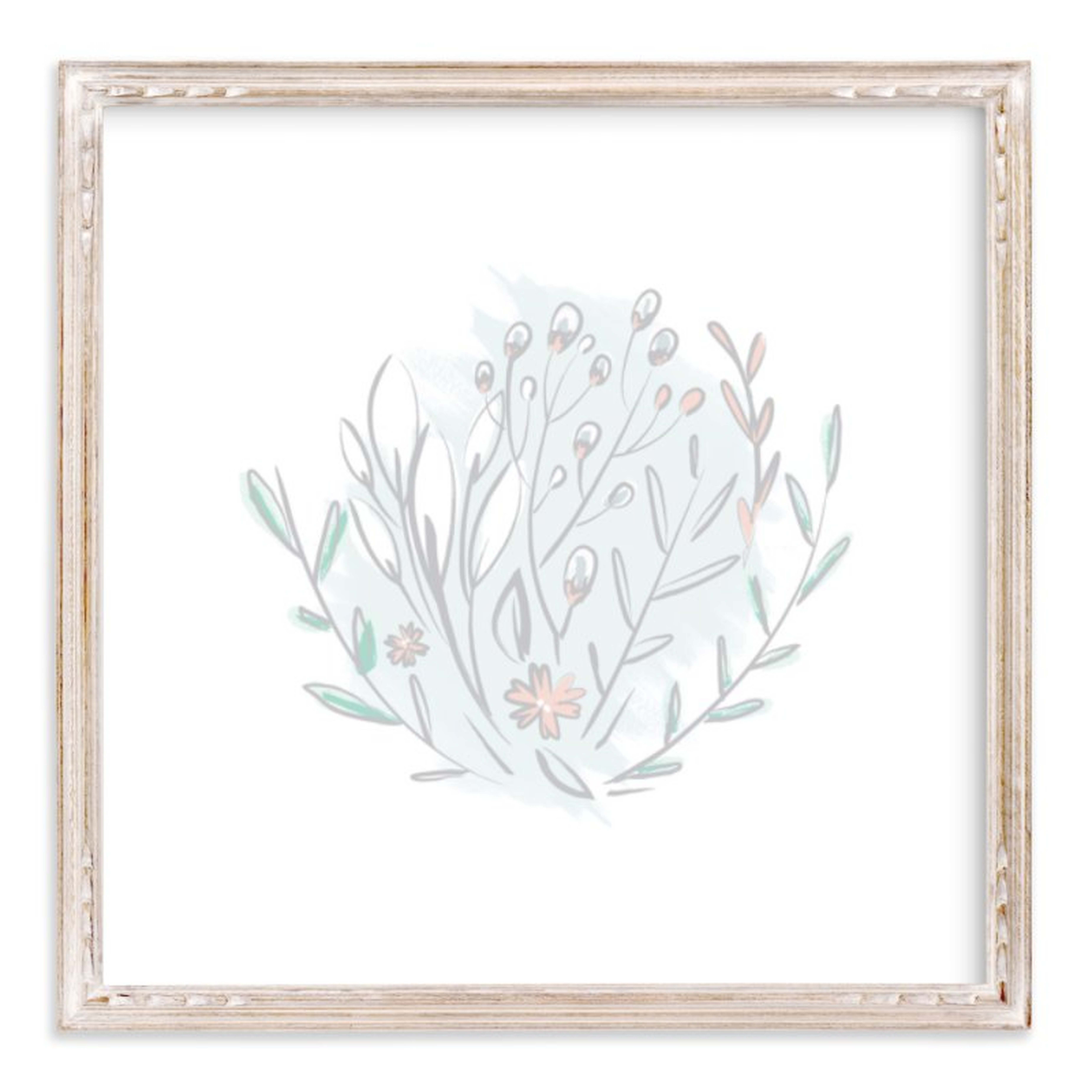 floral study no 1, 16" print in French Farmhouse Frame - Minted