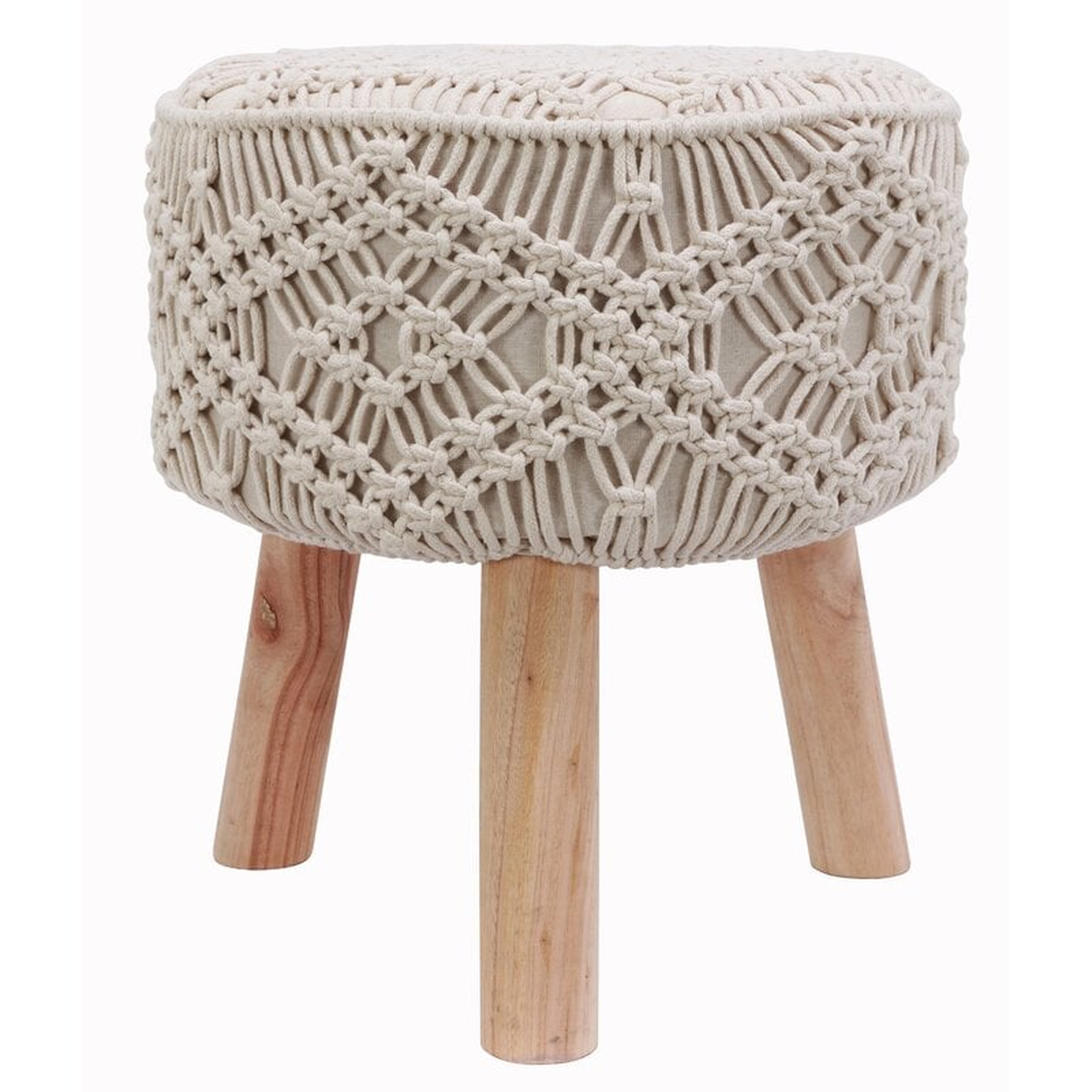 Sabb Crocheted Accent Stool - Wayfair