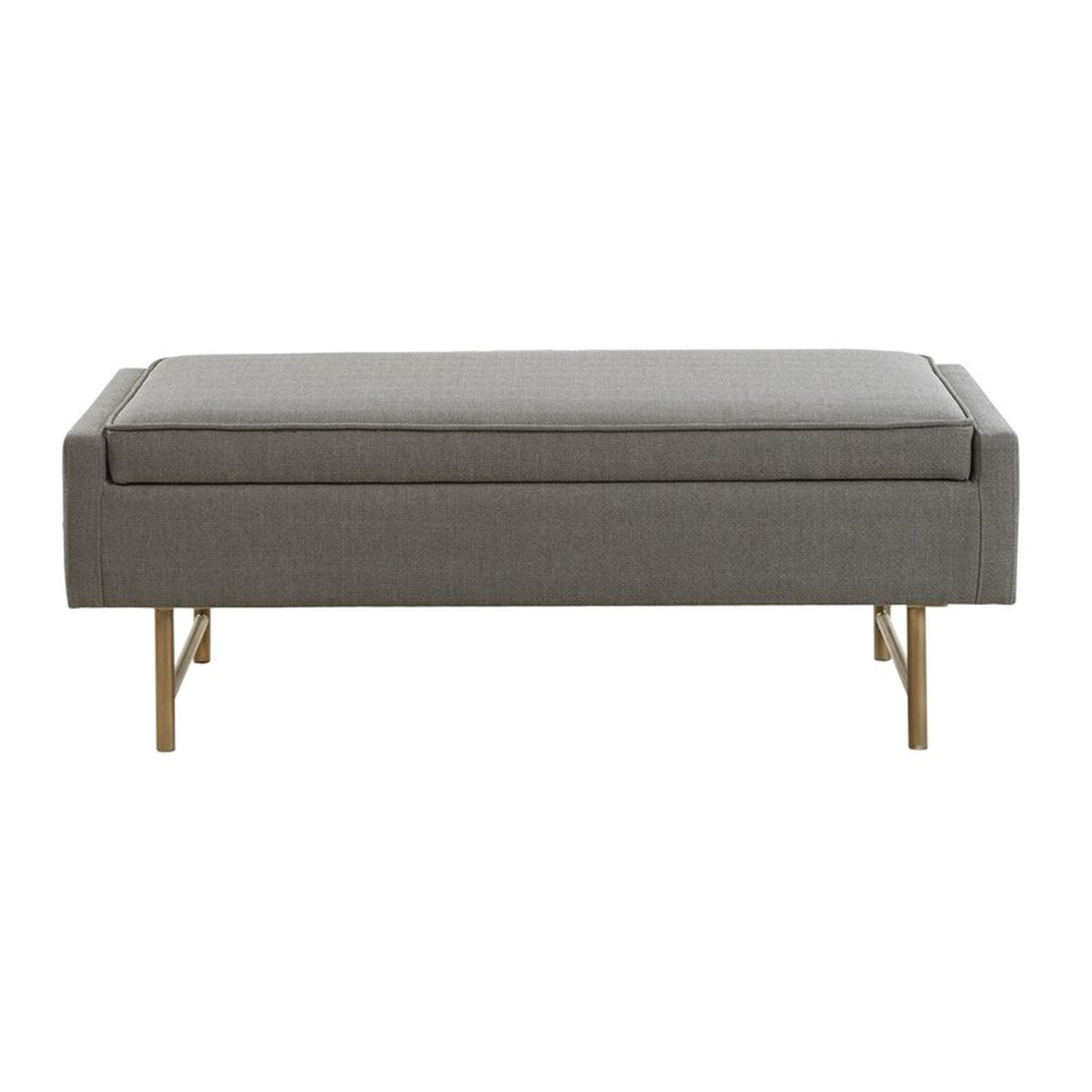 BABSY Upholstered Flip Top Storage Bench, Gray - Wayfair