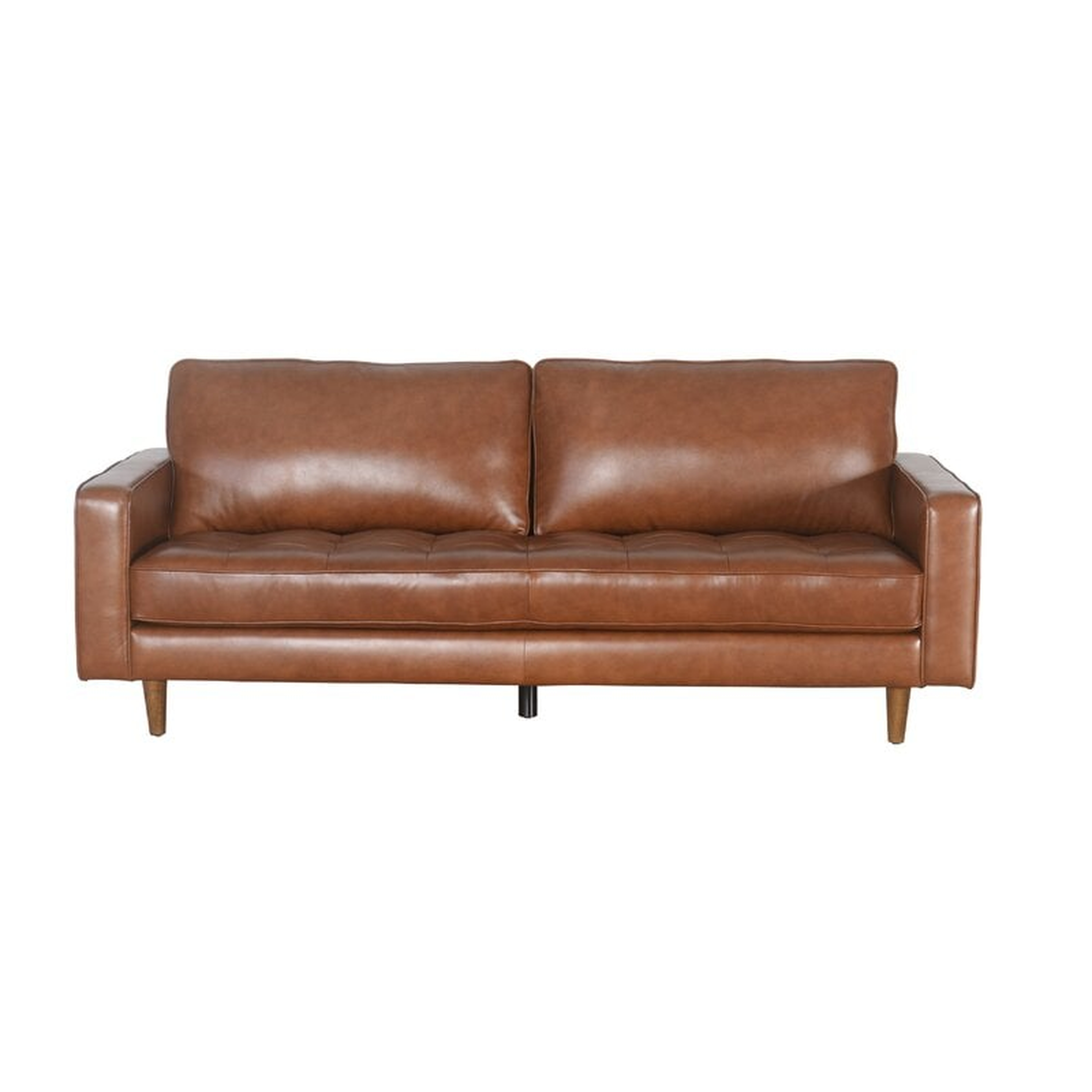 Rumsey 80" Genuine Leather Square Arm Sofa - AllModern