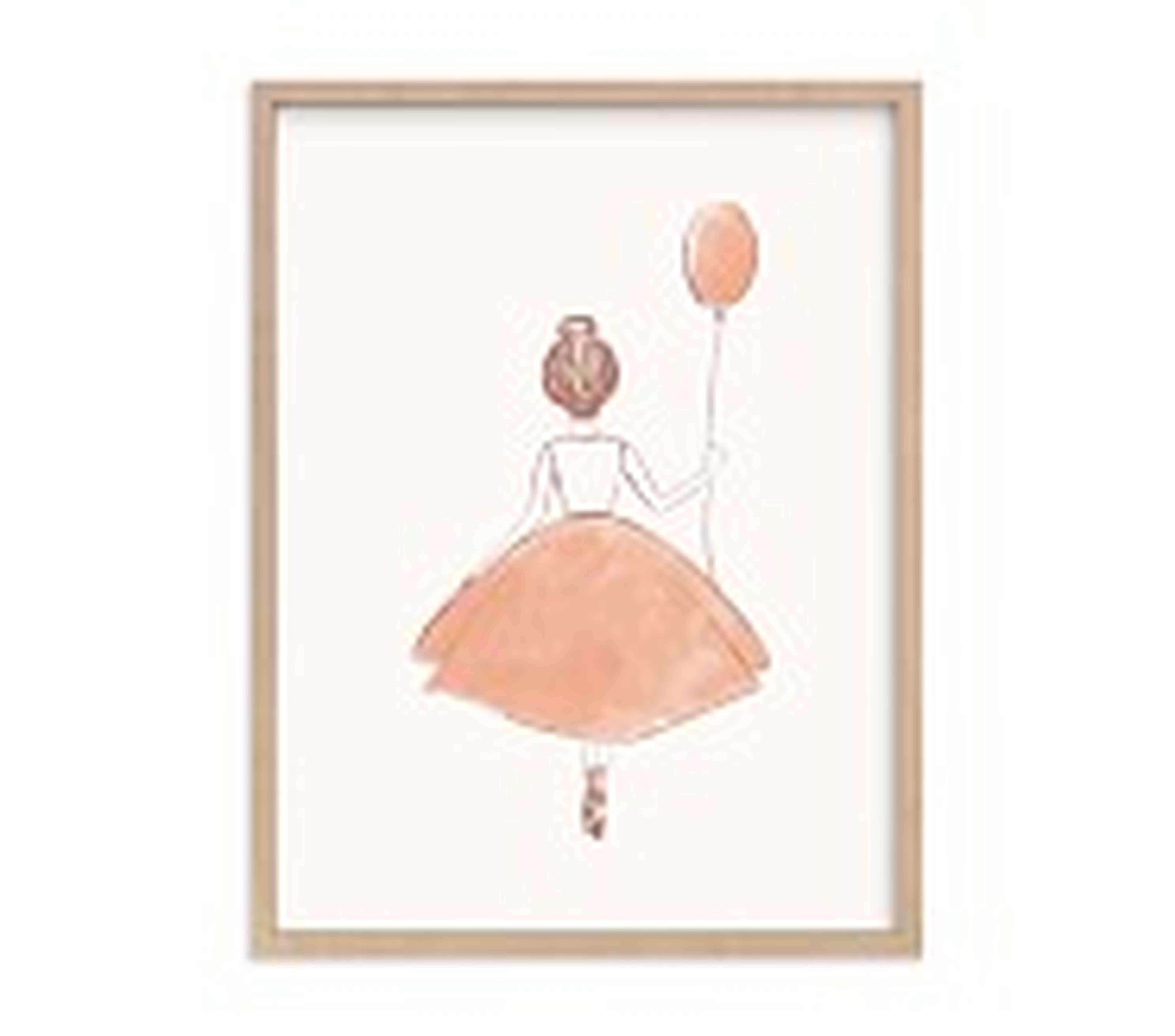 Minted® My Little Ballerina Wall Art By Belia Simm; 18x24, Natural - Pottery Barn
