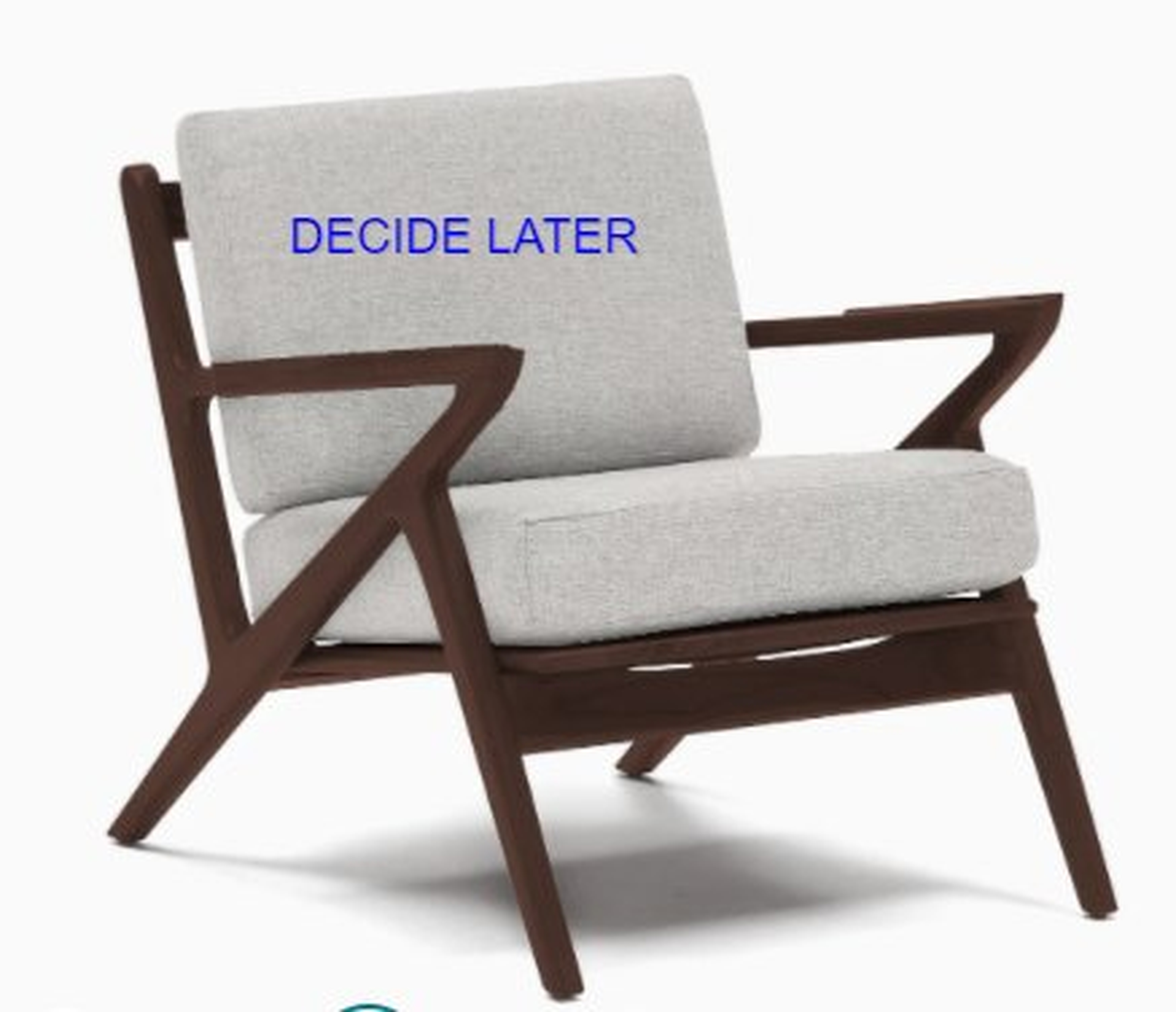 Soto Concave Arm Chair - "Decide Later" fabric - Joybird