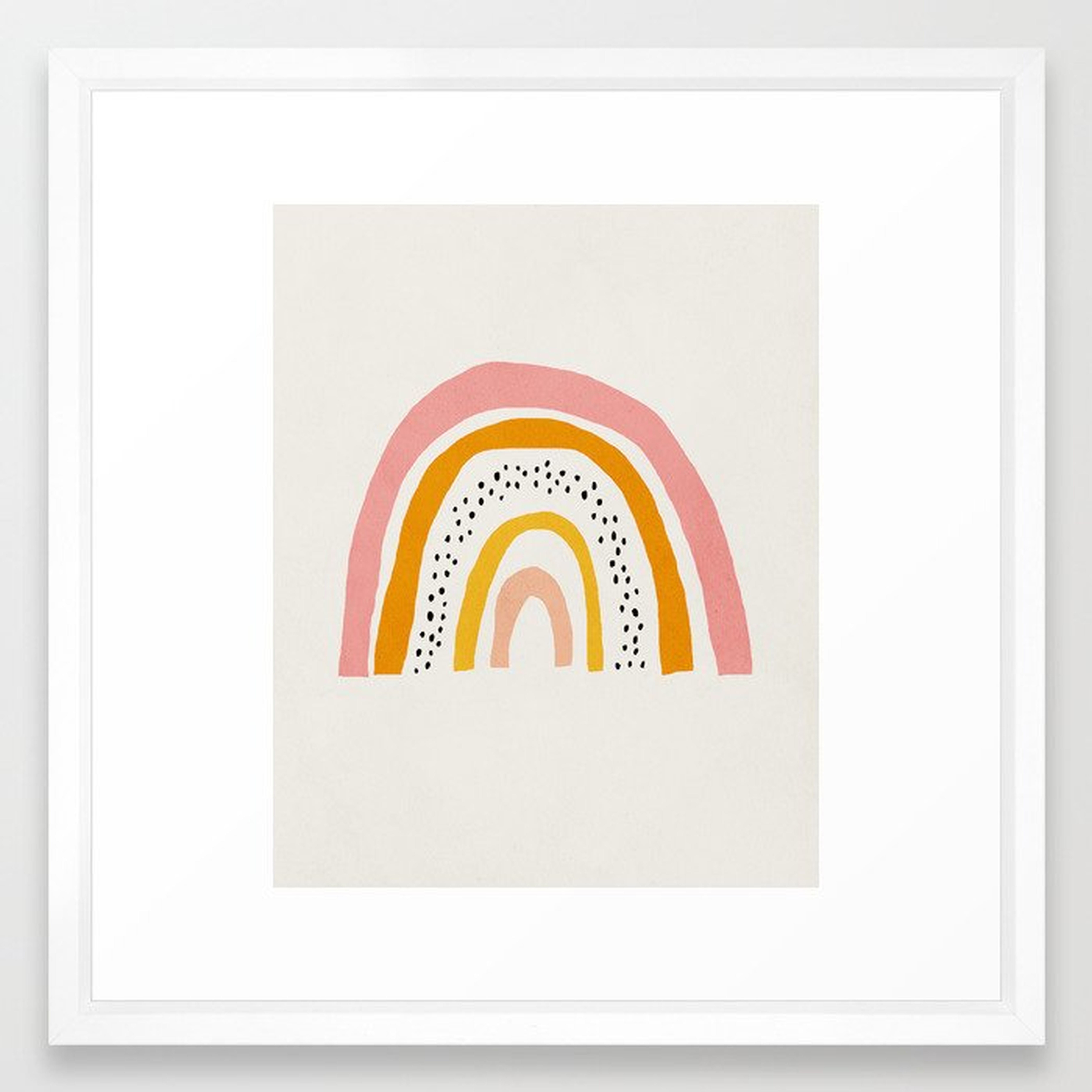 Rainbow, Mid century modern kids wall art, Nursery room Framed Art Print - Society6