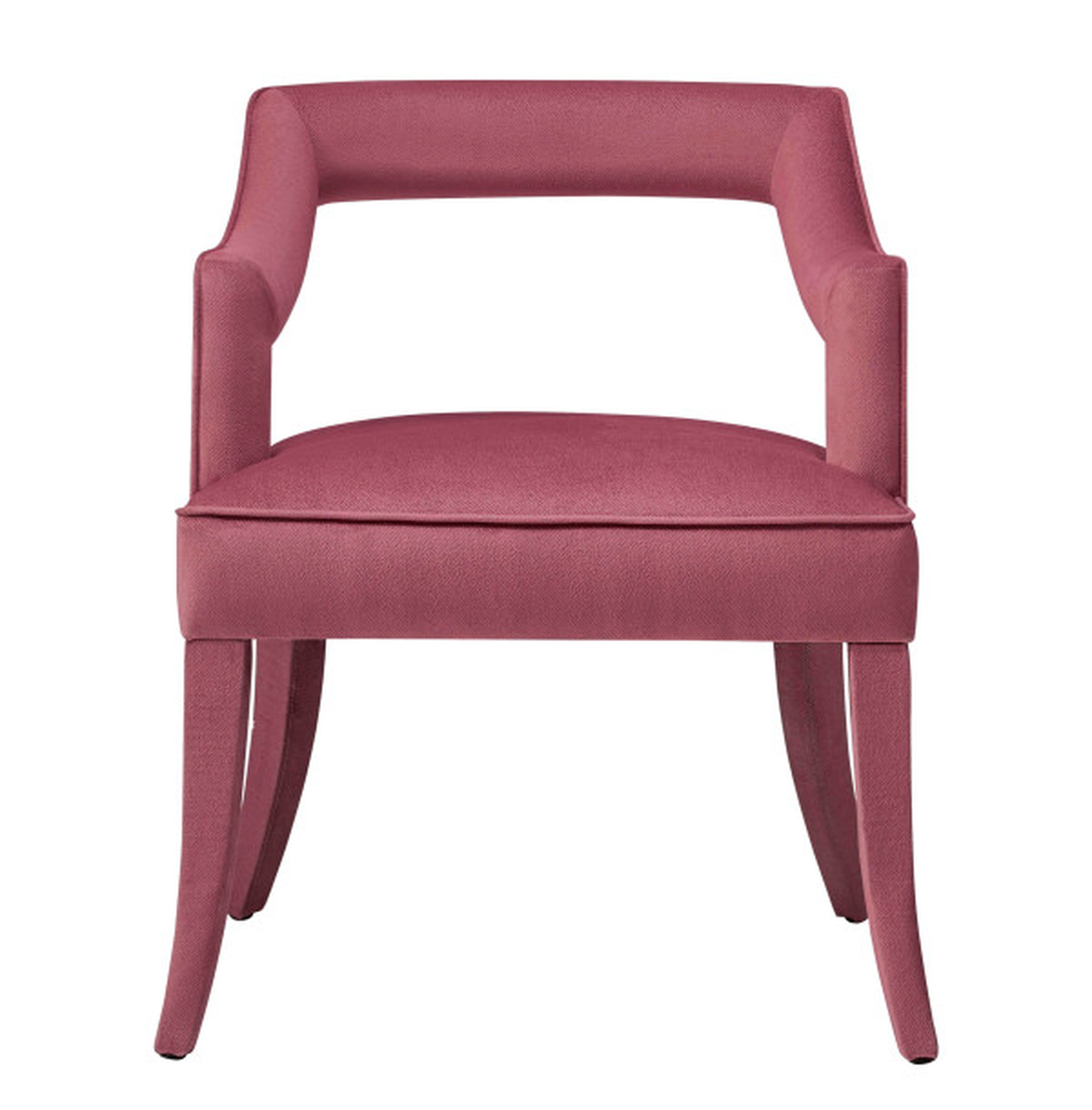Tiffany Pink Slub Velvet Chair - Maren Home