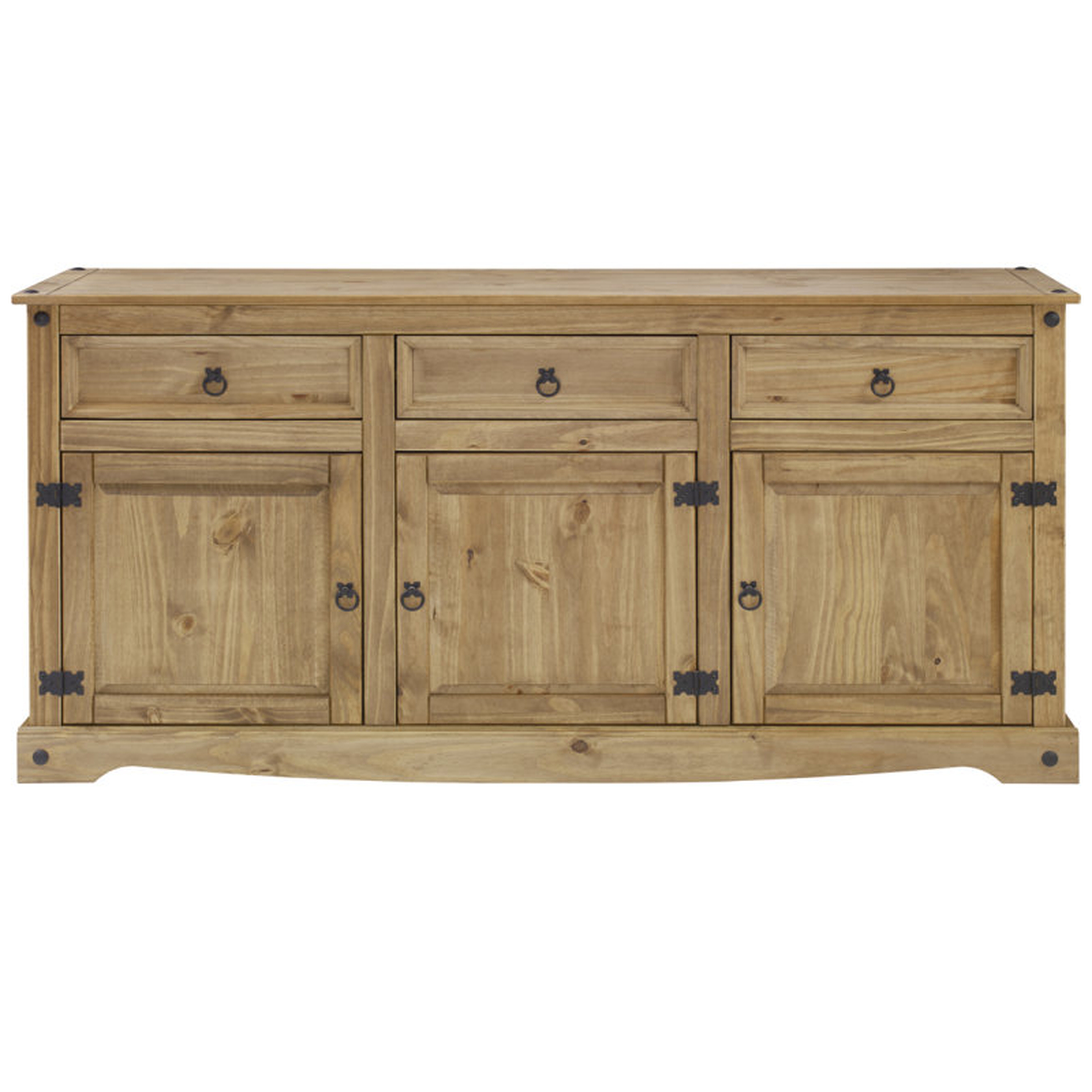 Kaylin 65.91" Wide 3 Drawer Pine Solid Wood Buffet Table - Wayfair