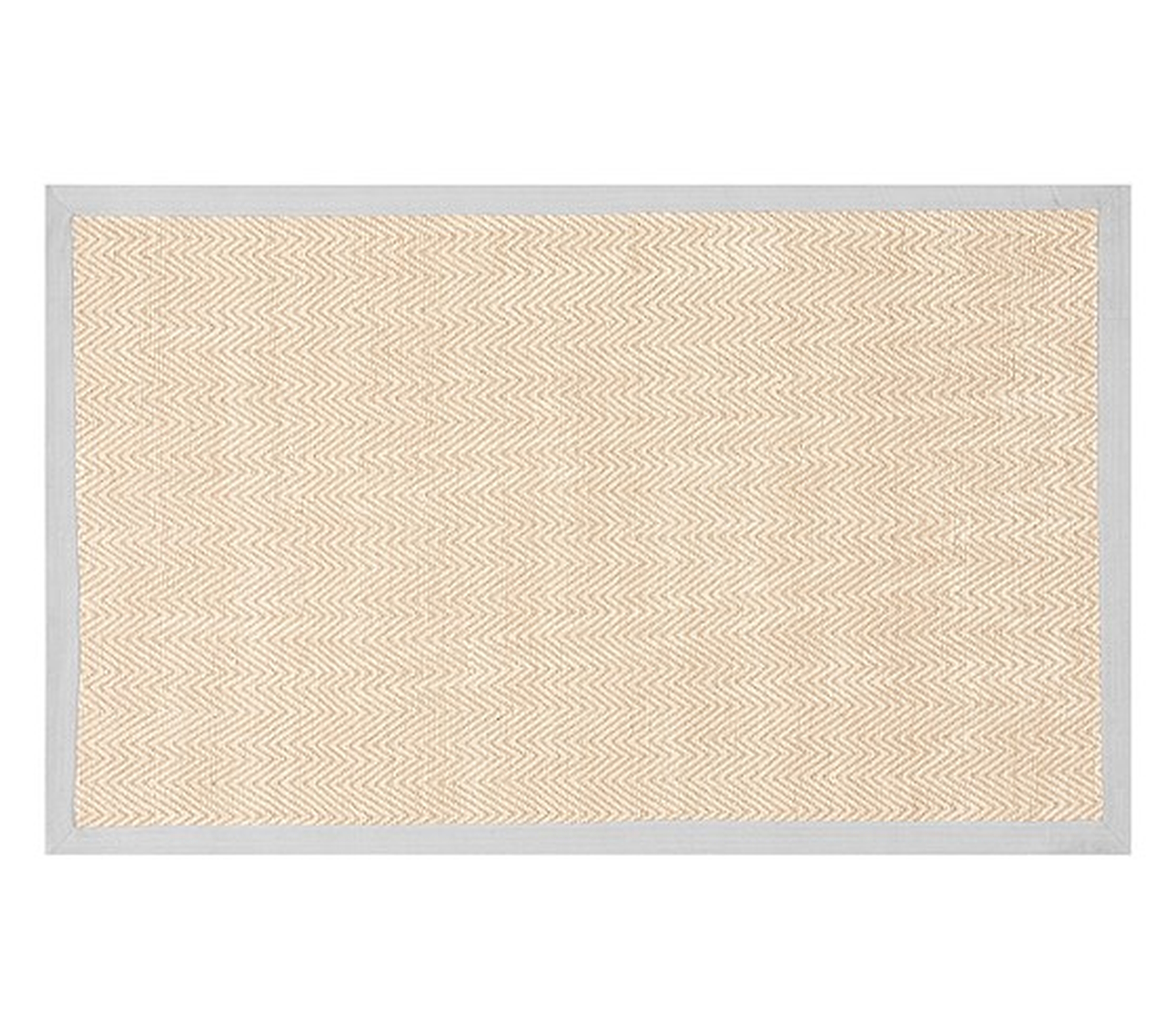 Chenille Jute Thick Solid Border Rug, Gray, 5x8' - Pottery Barn Kids