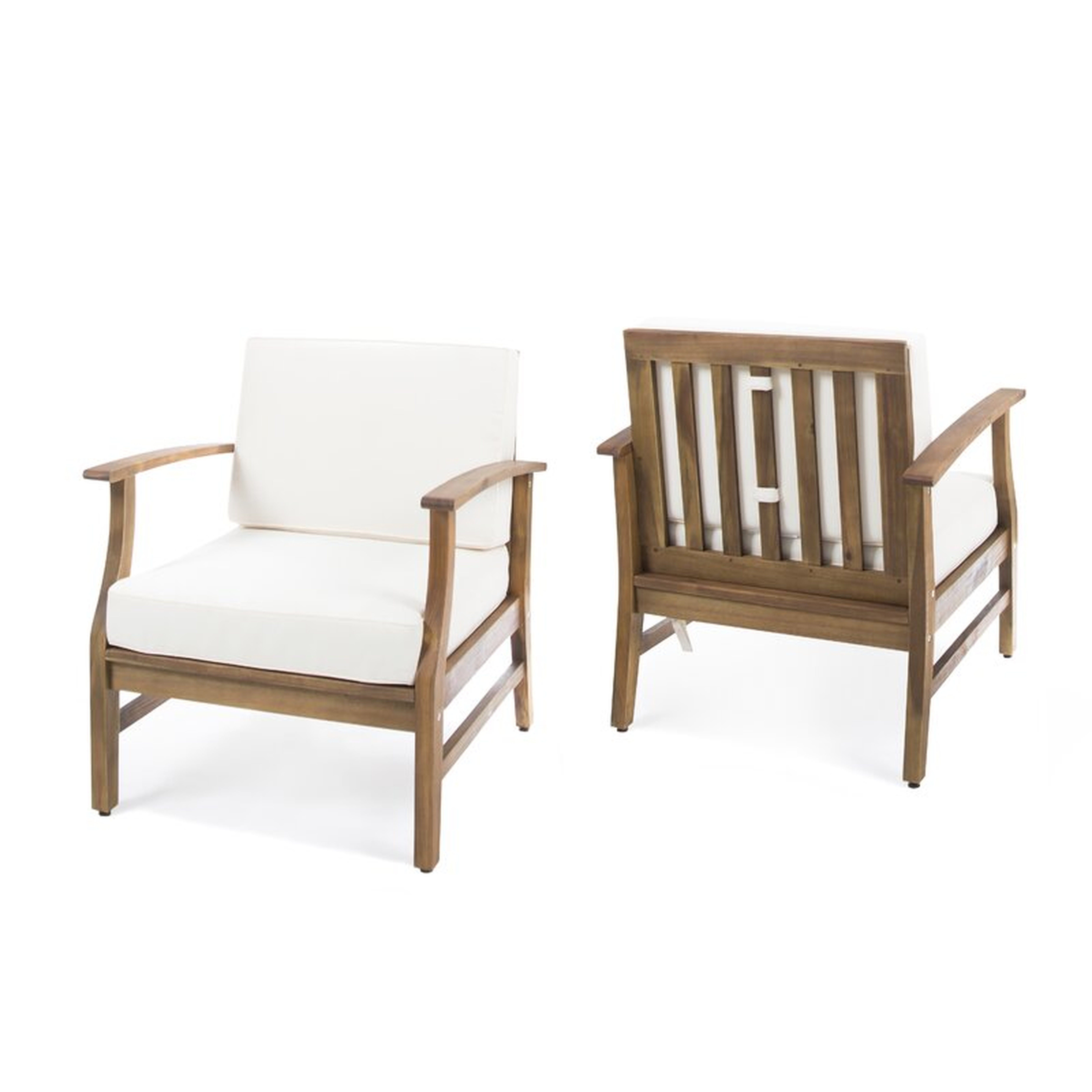 Saybrook Patio Chair with Cushions (Set of 2) - Wayfair