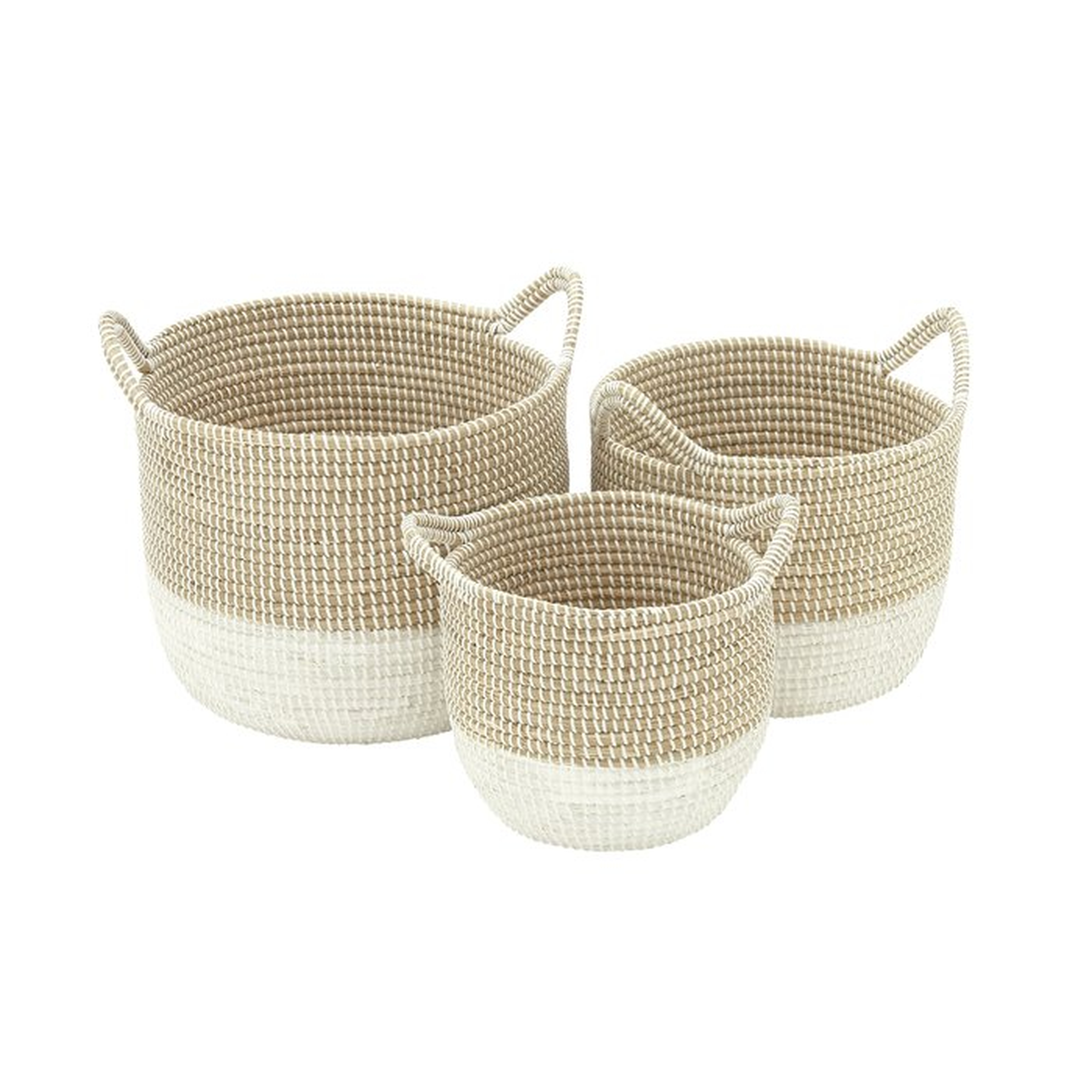 3 Piece Seagrass Basket Set - Birch Lane