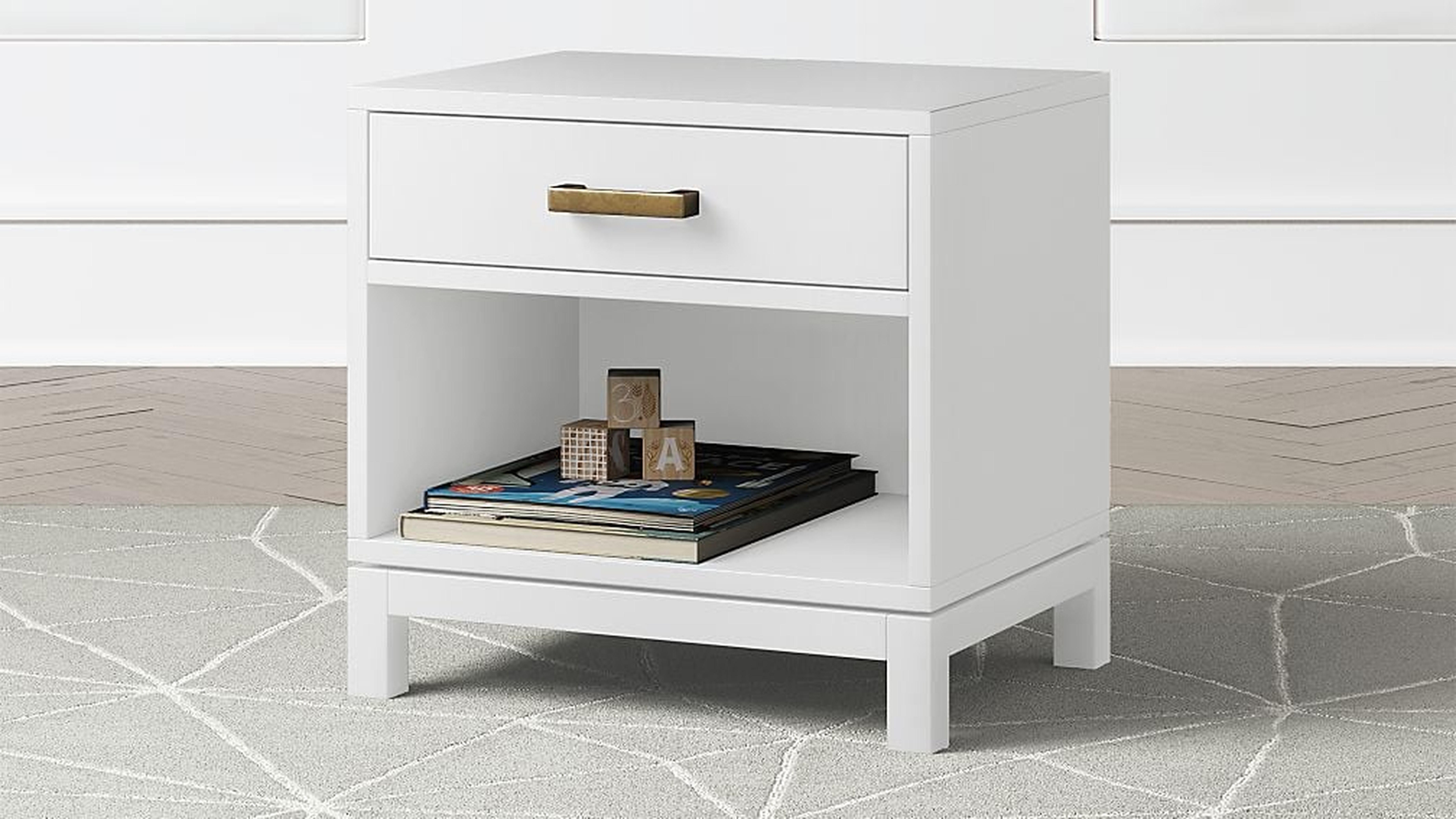 Kids Parke White Nightstand - Crate and Barrel