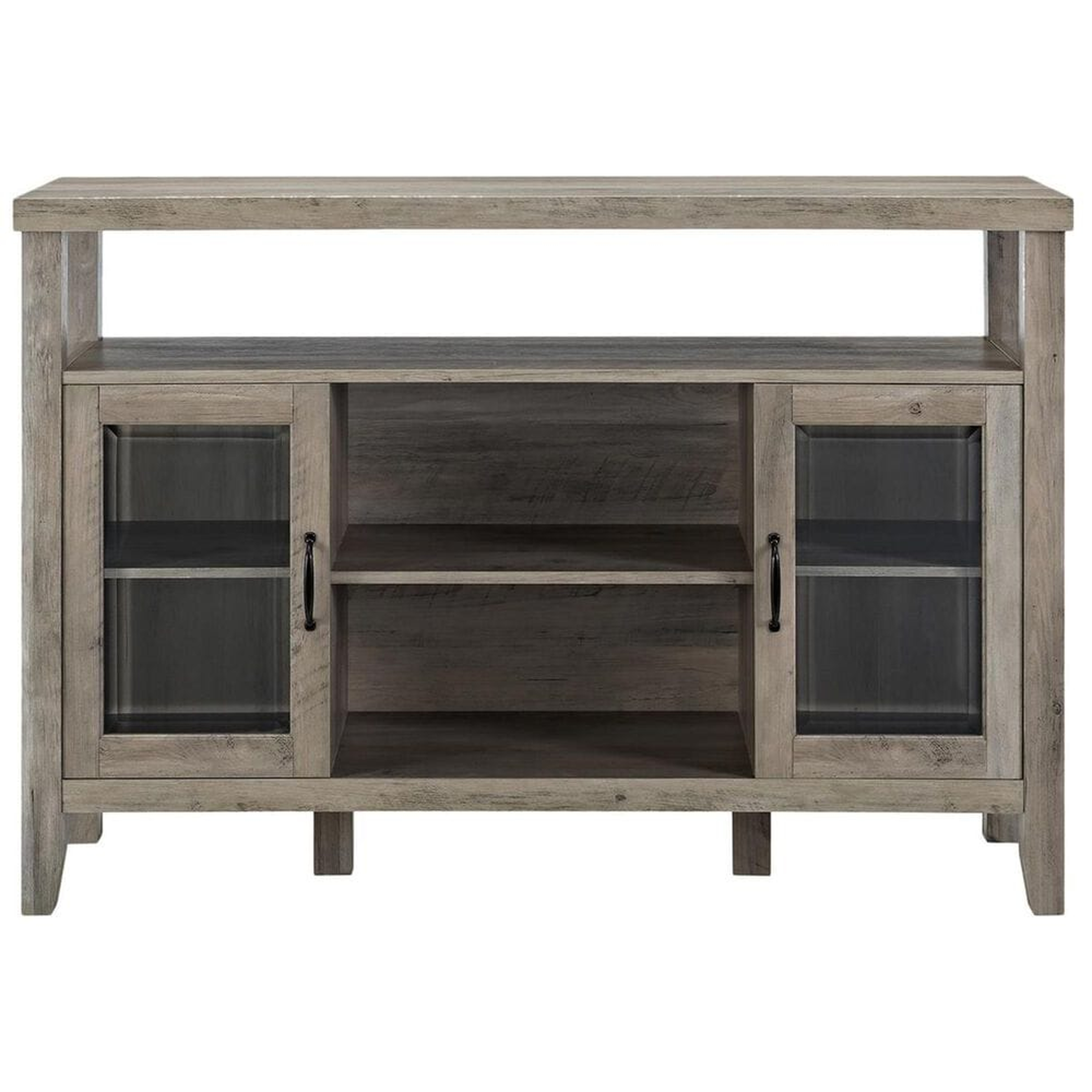 Jordan 52" Rustic Wood TV Stand - Grey Wash - Walker Edison