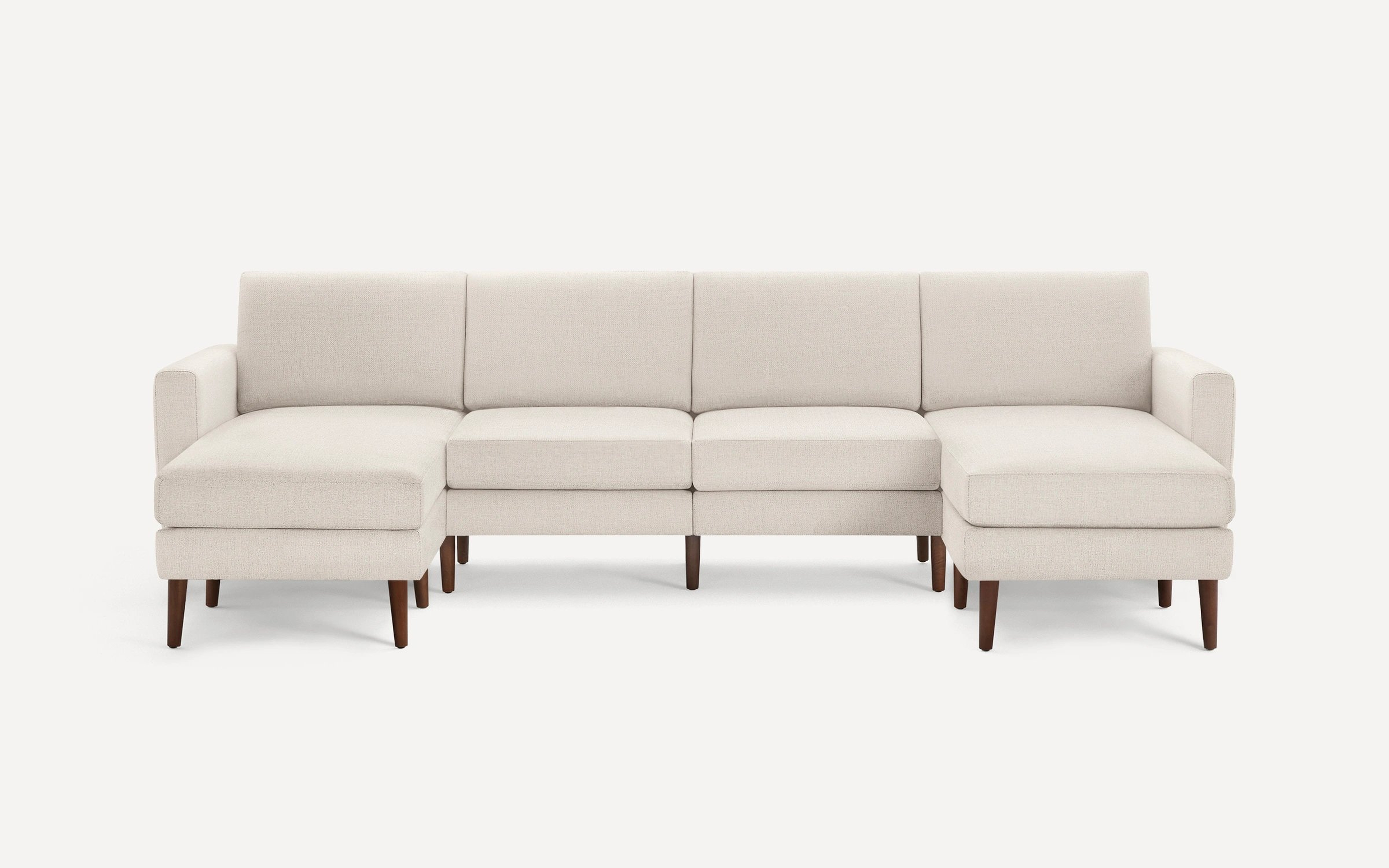 Burrow Nomad Double Chaise Sectional Sofa, Leg Finish: EbonyLegs - Burrow