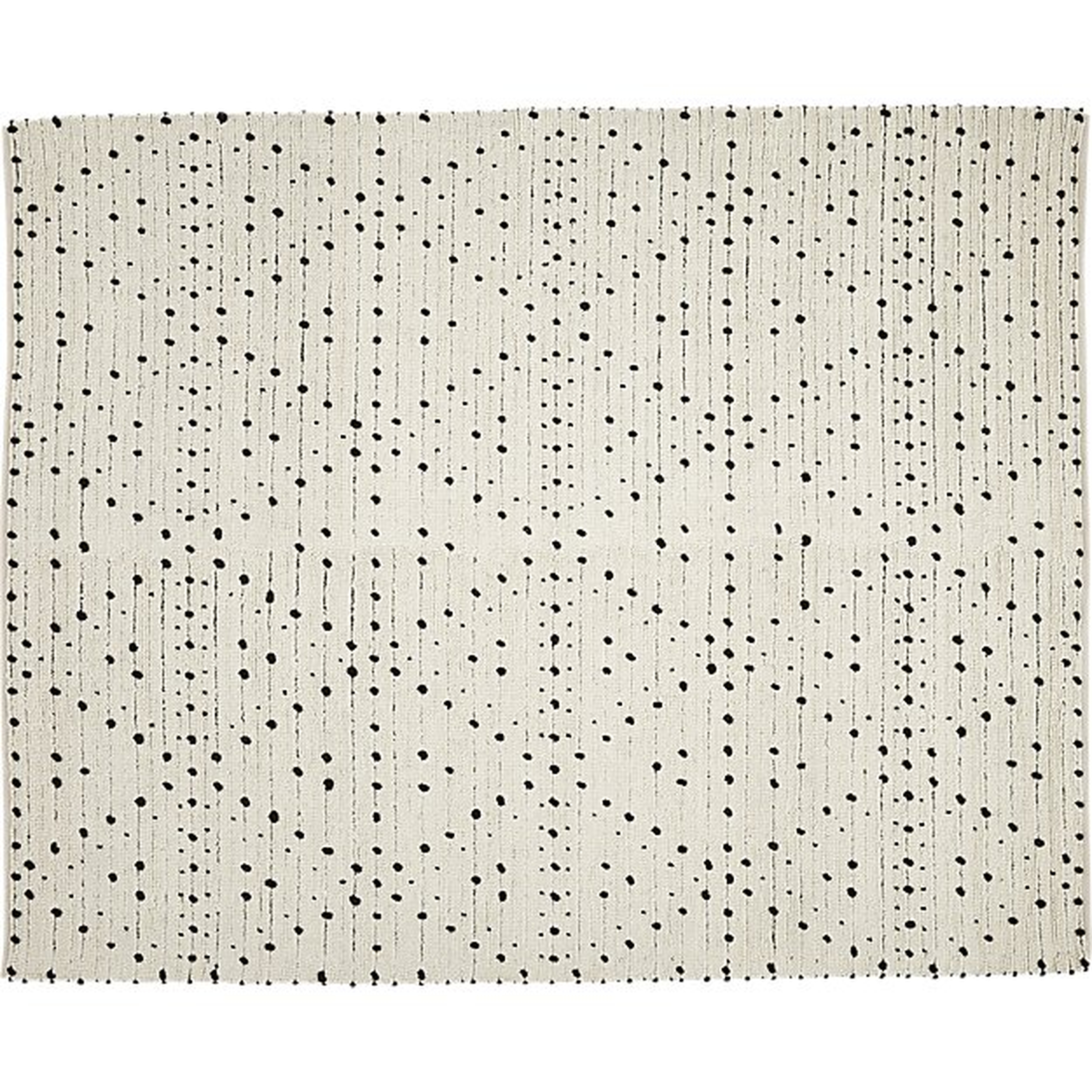 Orville black dot rug 8'x10' - CB2