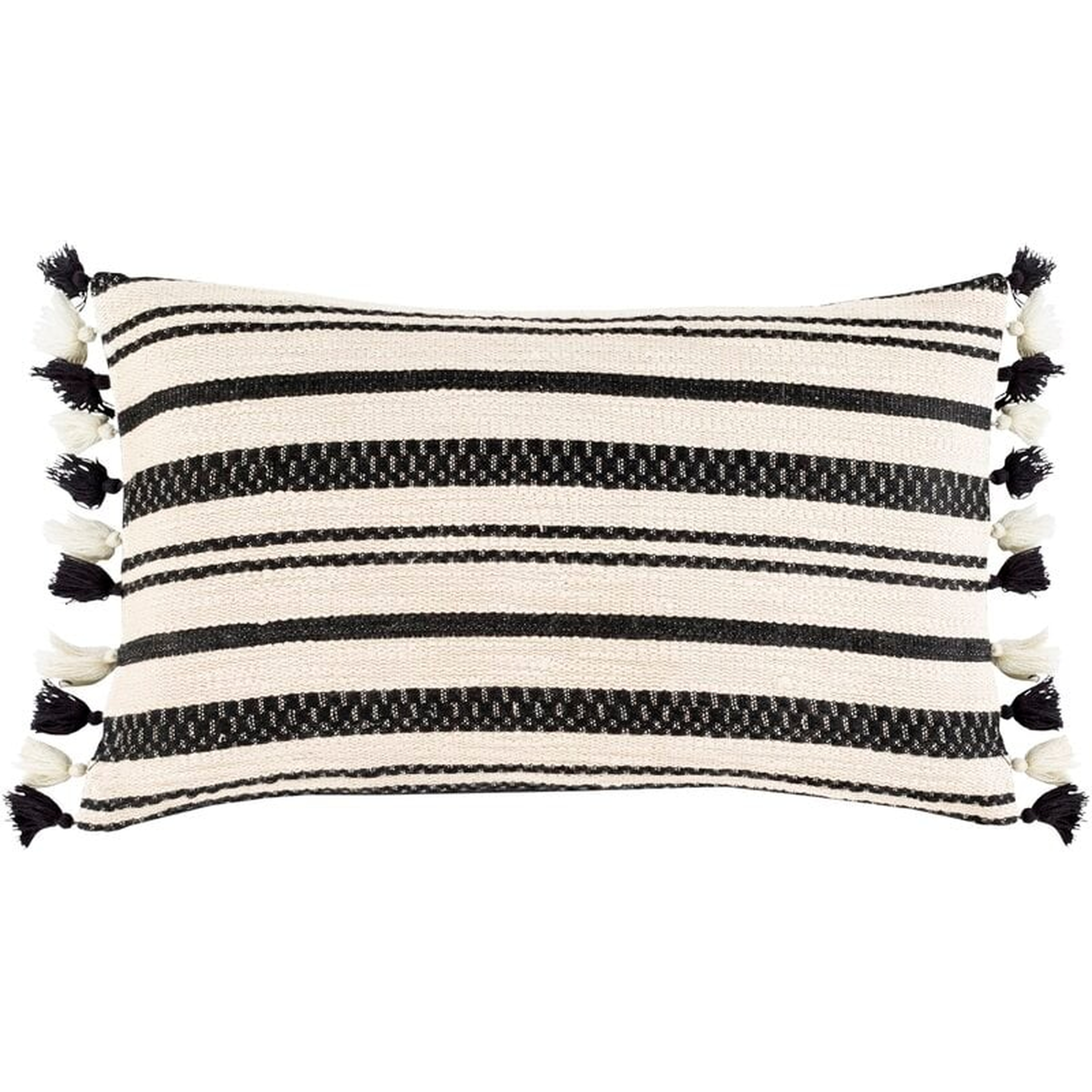 Rankins Cotton Striped Lumbar Pillow with down fill - AllModern