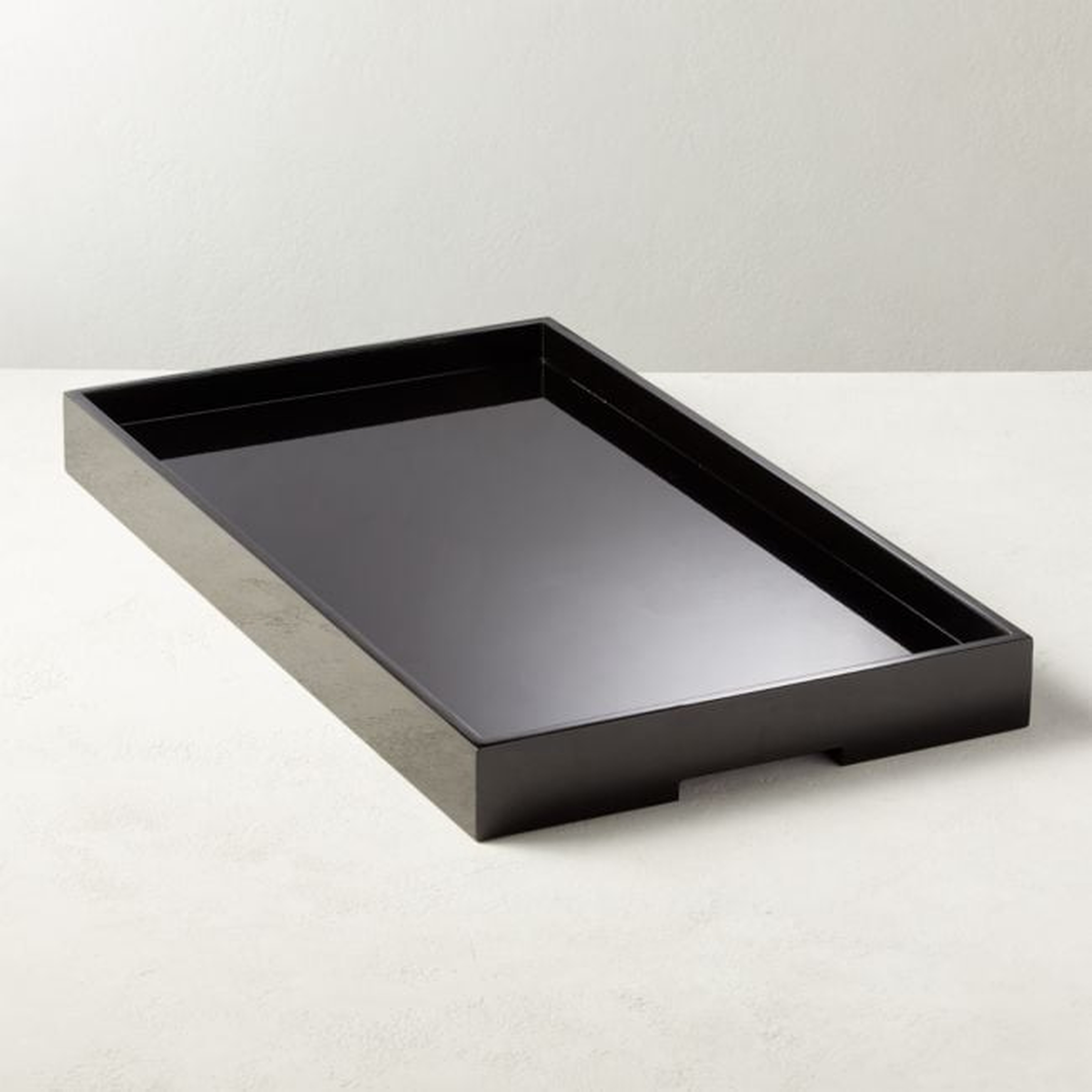 Hi-Gloss Black Rectangle Tray - CB2