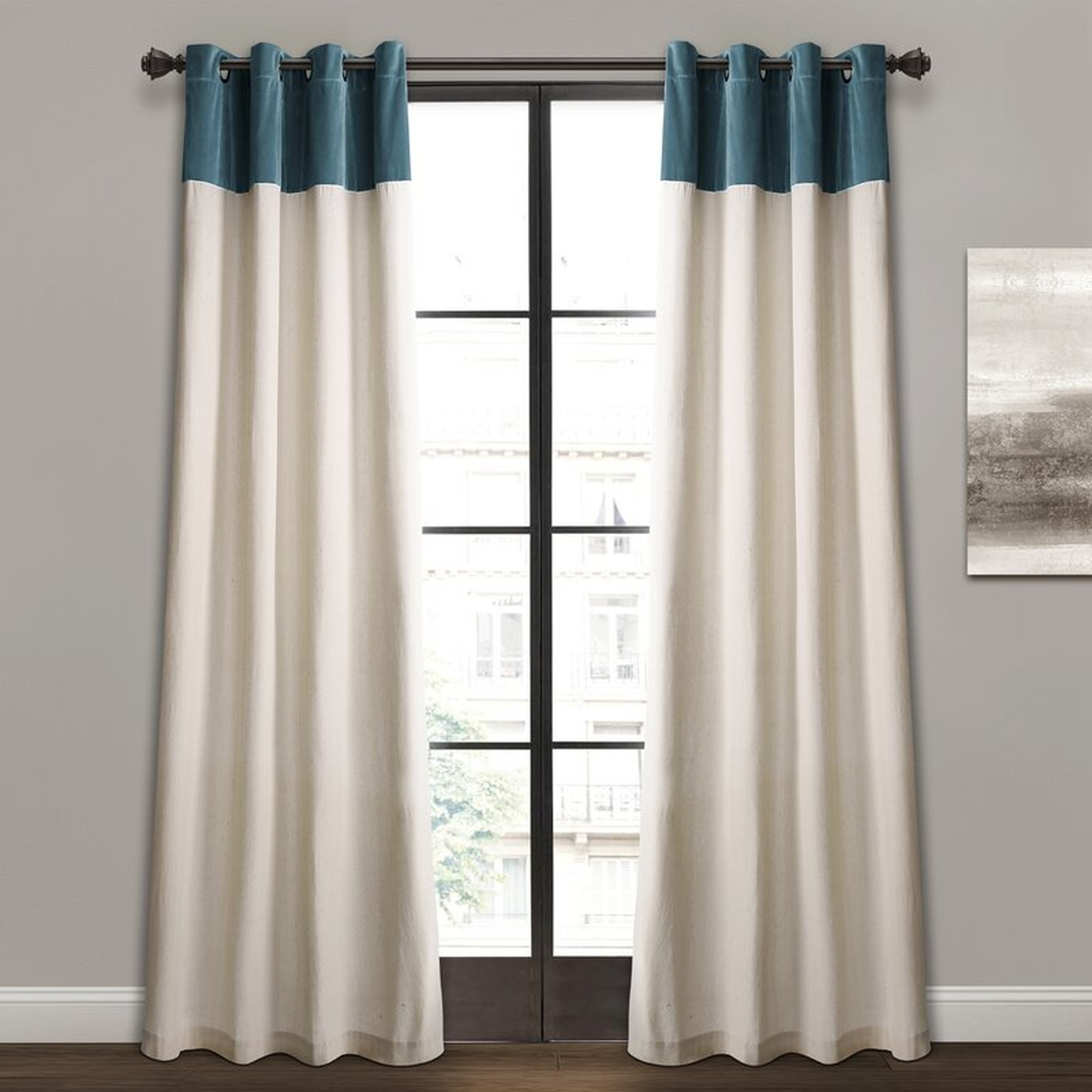 Claudia Solid Semi-Sheer Grommet Curtain Panels (Set of 2) - Wayfair
