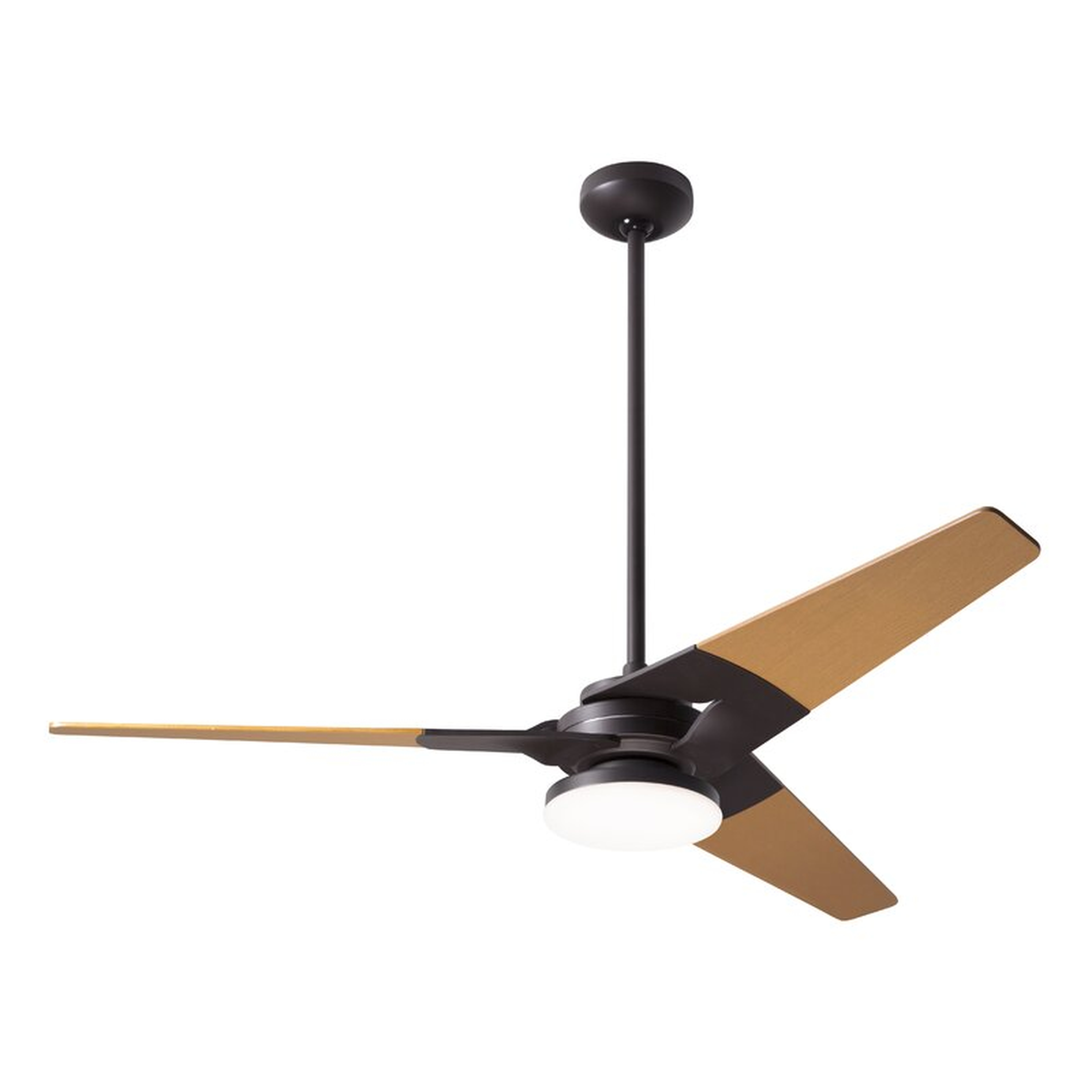 52" Torsion 3 - Blade LED Standard Ceiling Fan with Light Kit Included - Perigold