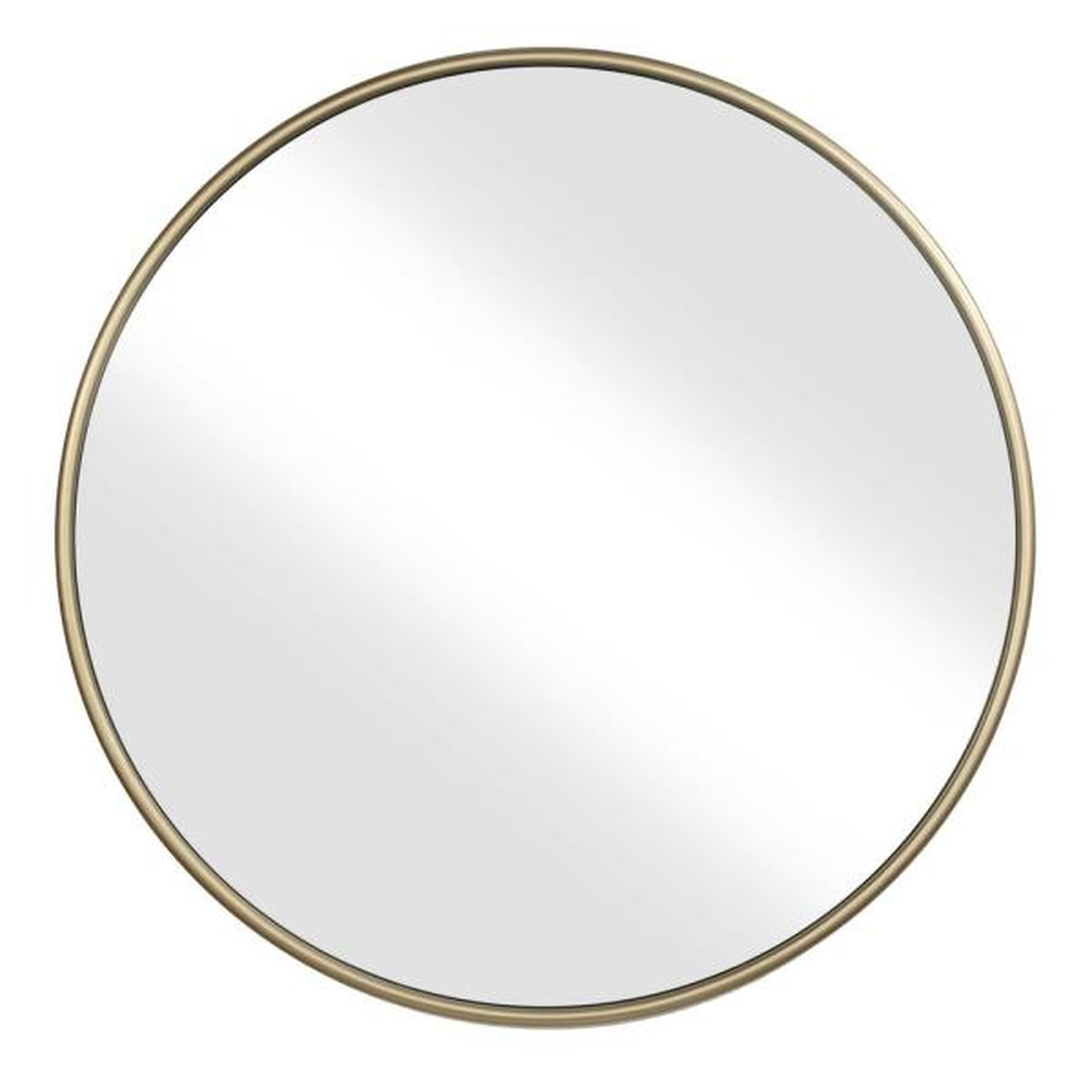 Medium Round Gold Hooks Modern Mirror (36 in. H x 36 in. W) - Home Depot