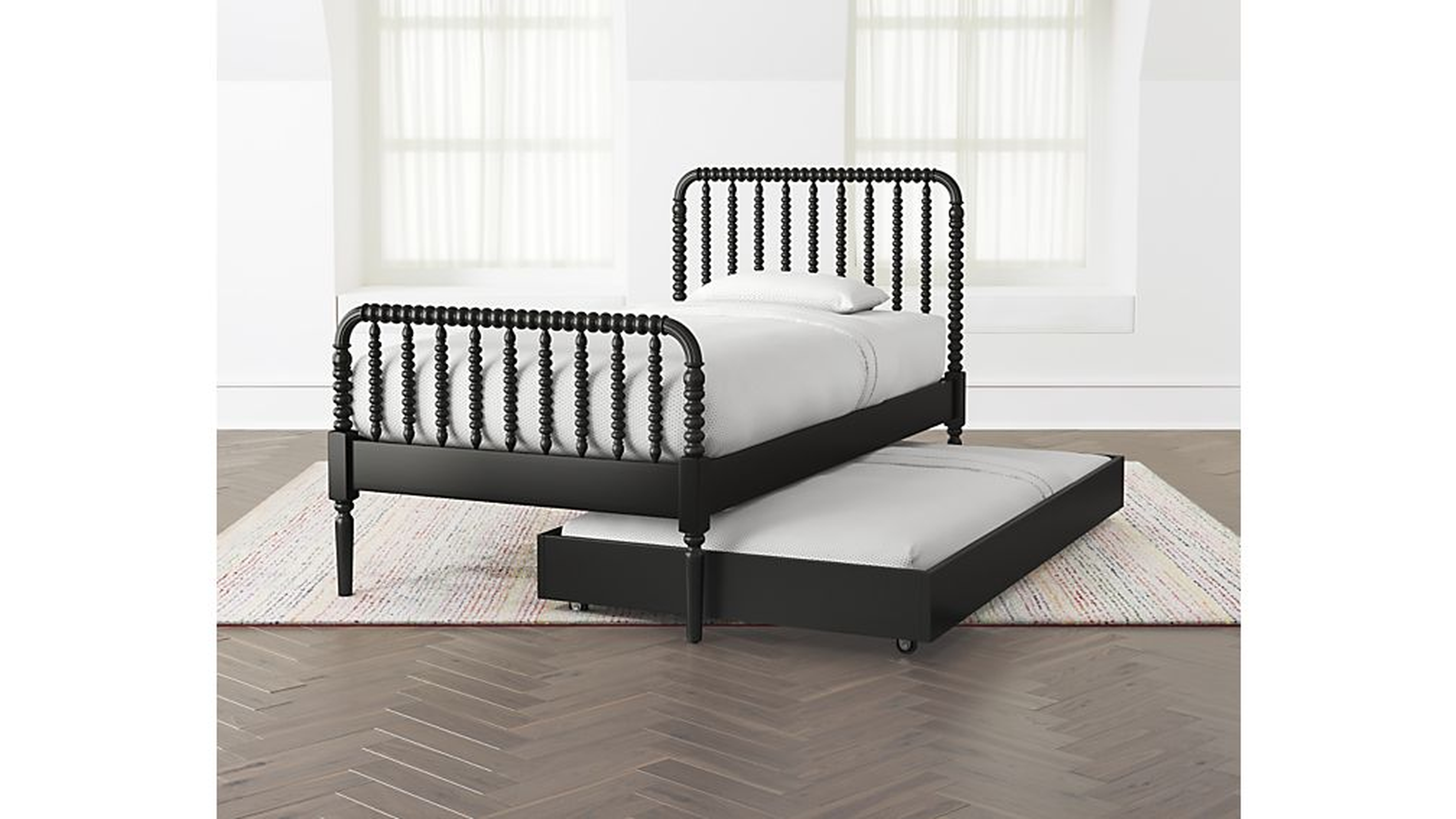 Jenny Lind Black Twin Bed - Crate and Barrel