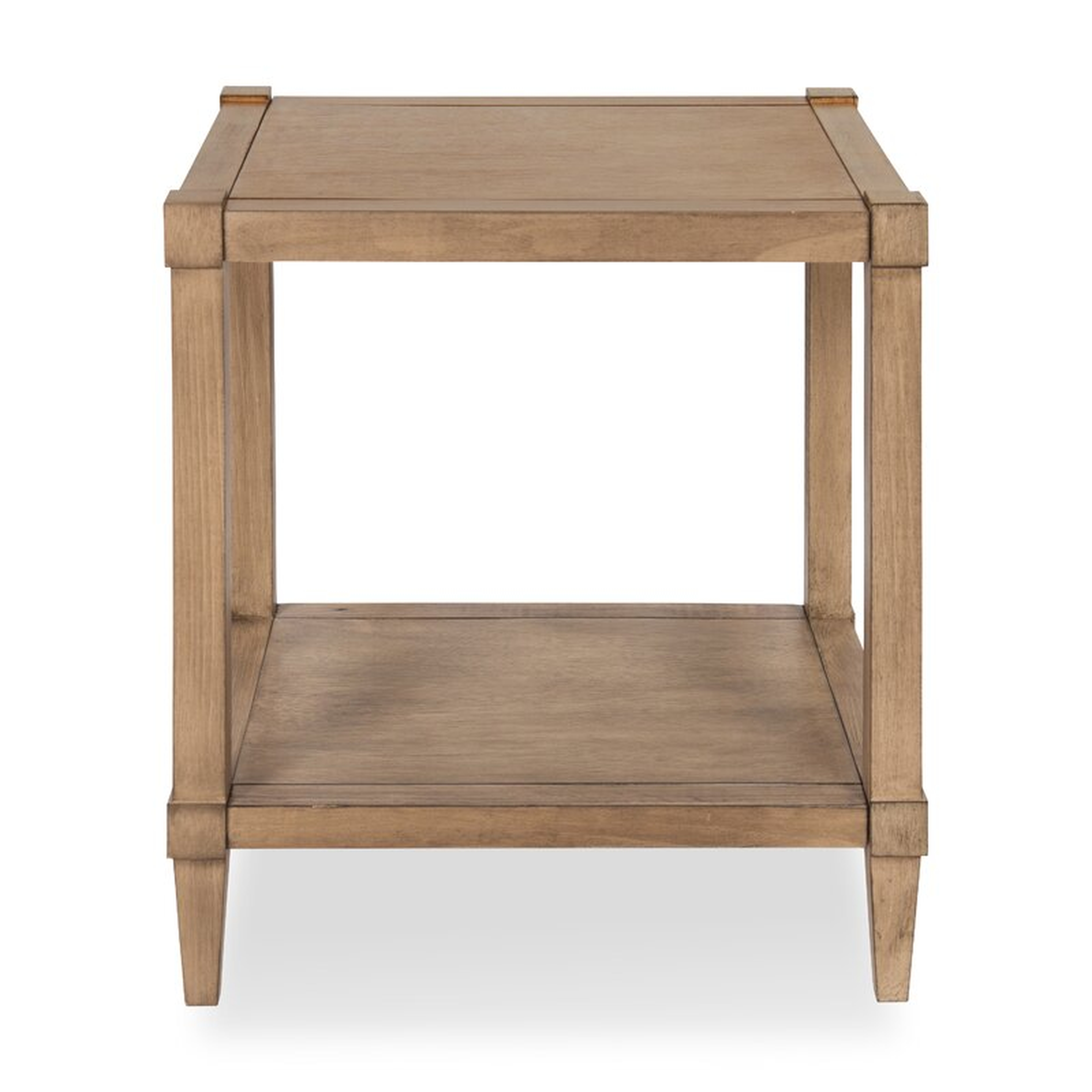 Gretchen Wooden Side Accent End Table with Storage / Light Brown - Wayfair