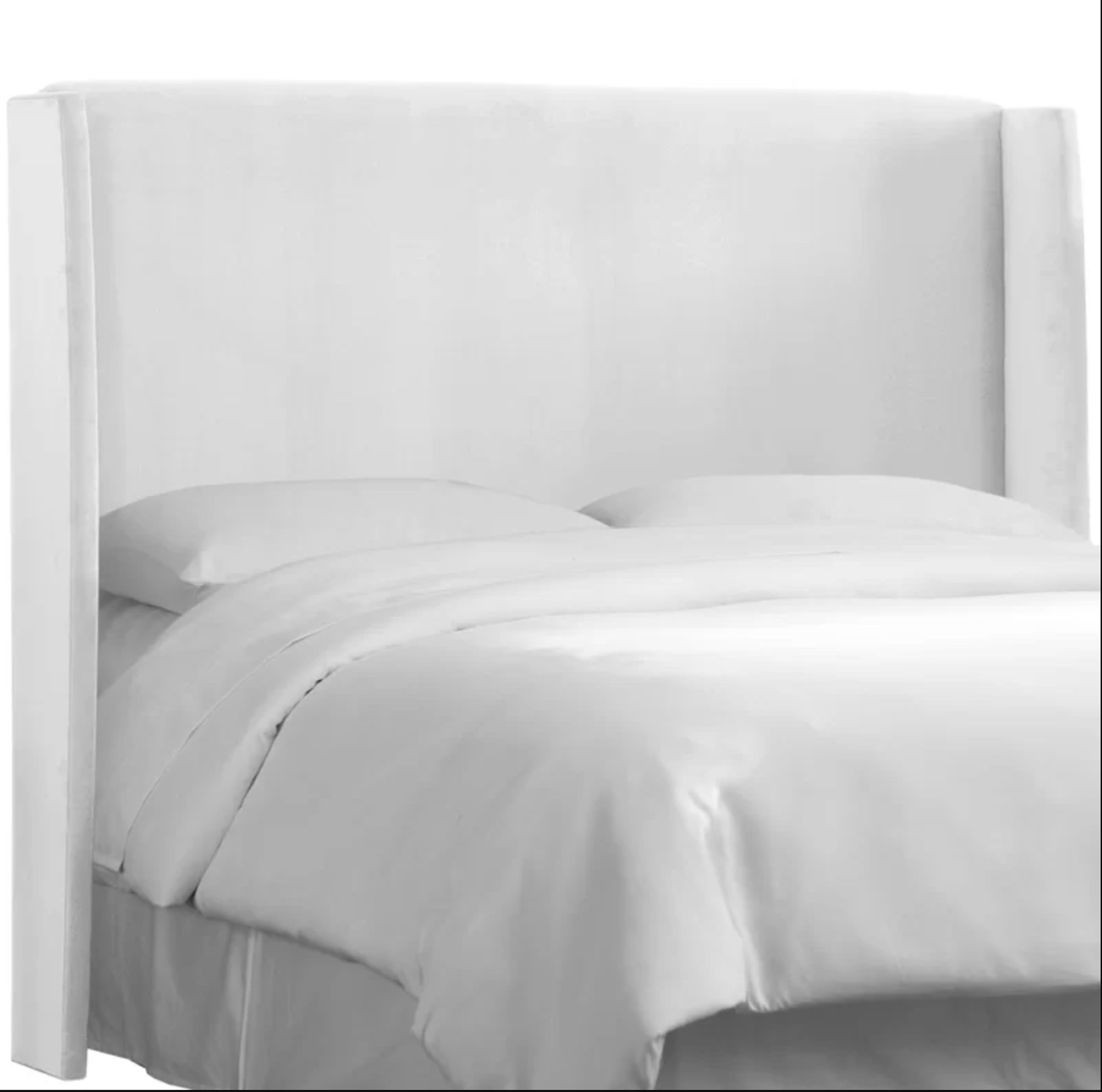 Elsa Upholstered Wingback Headboard King White - Wayfair