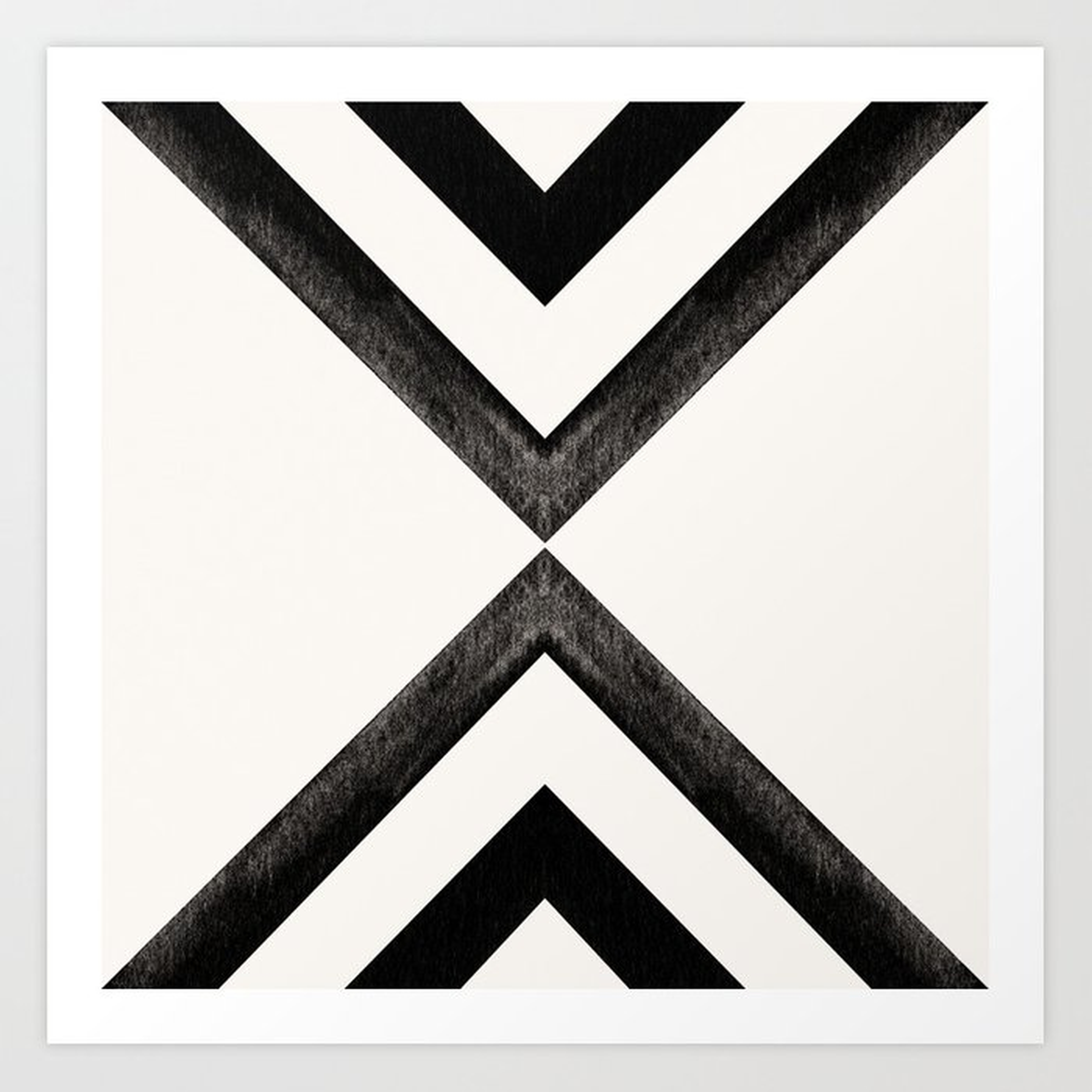 Converging Triangles Black and White print - 8x8 [unframed] - Society6