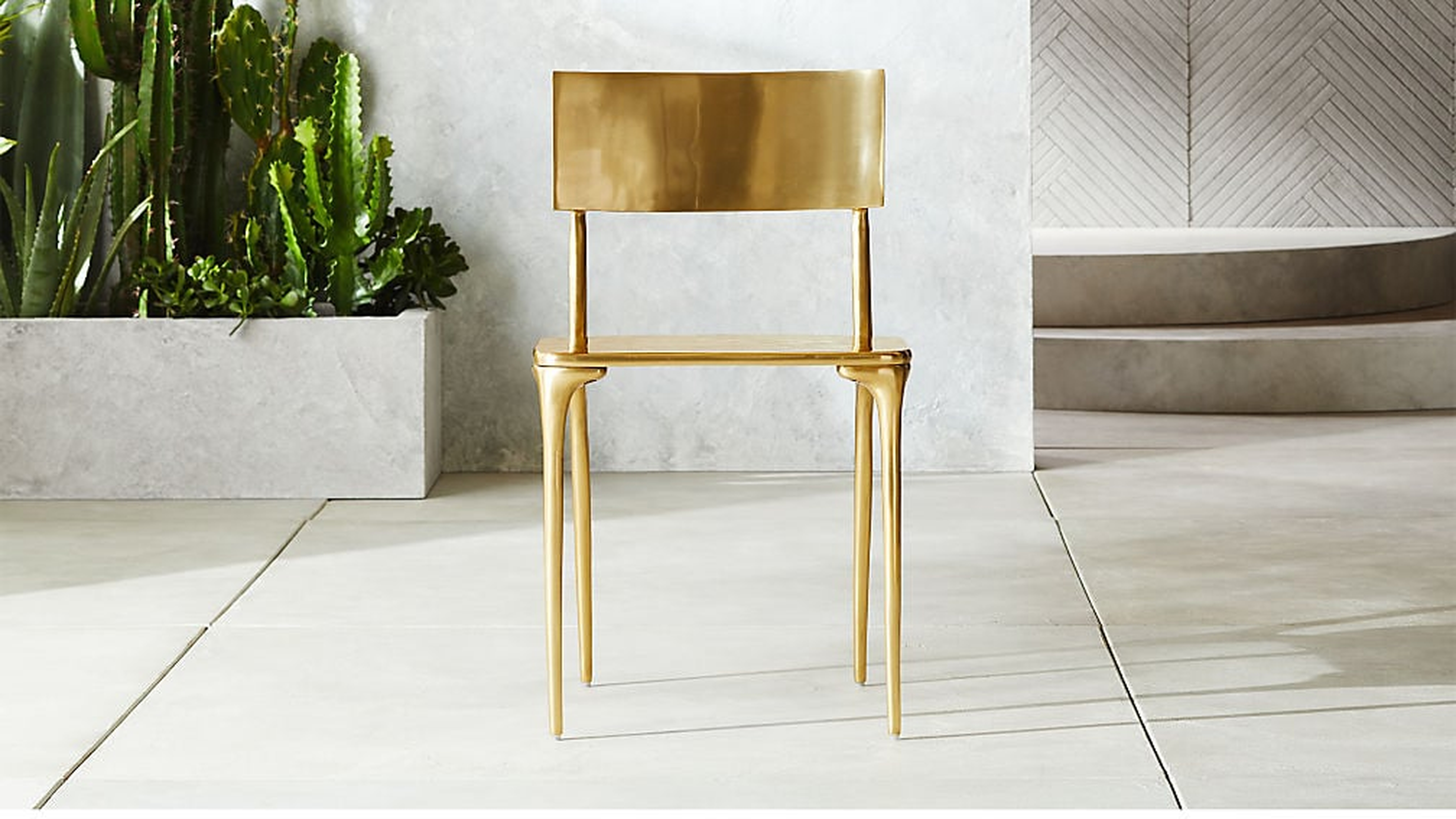 Oro Gold Outdoor Dining Chair - CB2
