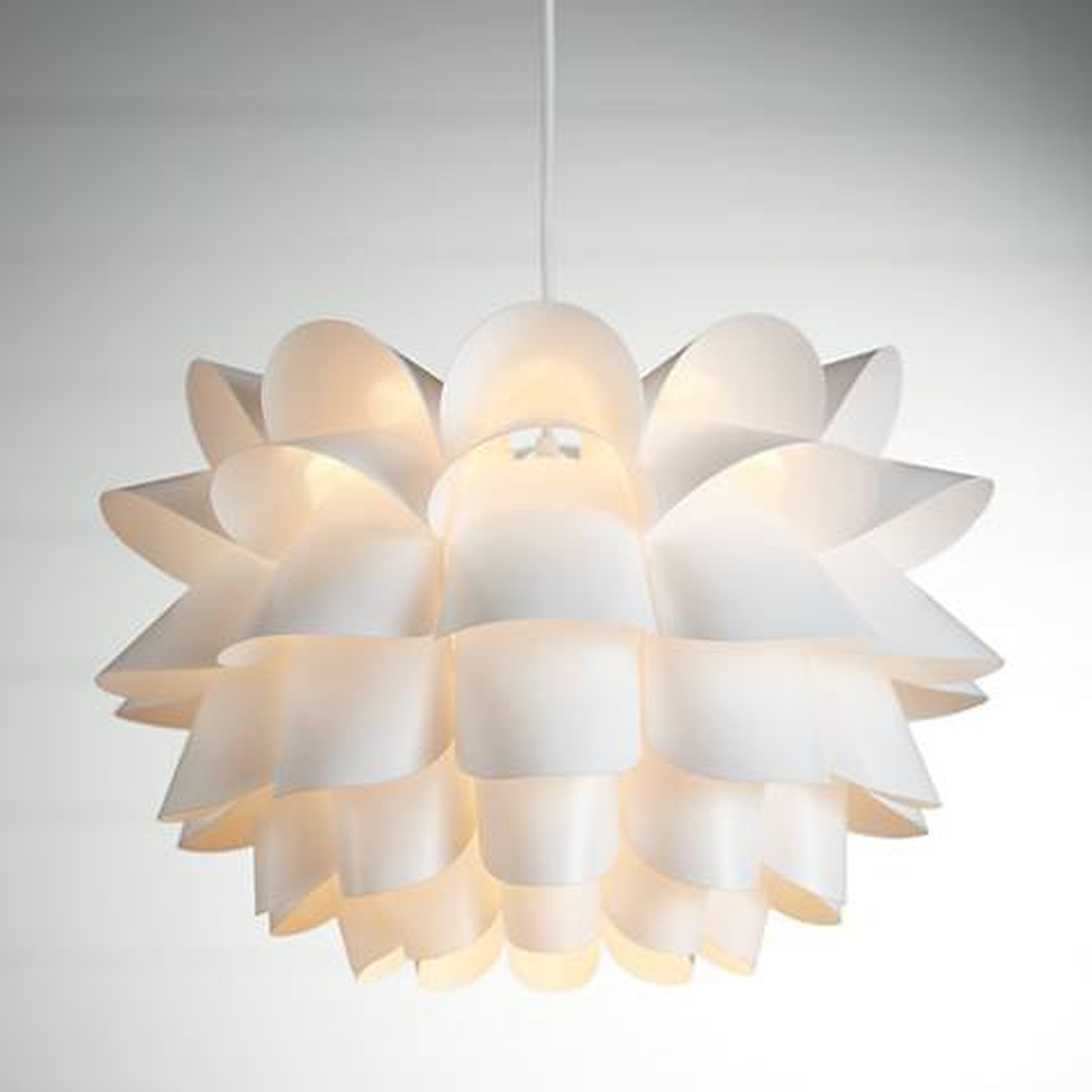 Possini Euro White Flower 19 1/2" Wide Modern Pendant Chandelier - Lamps Plus