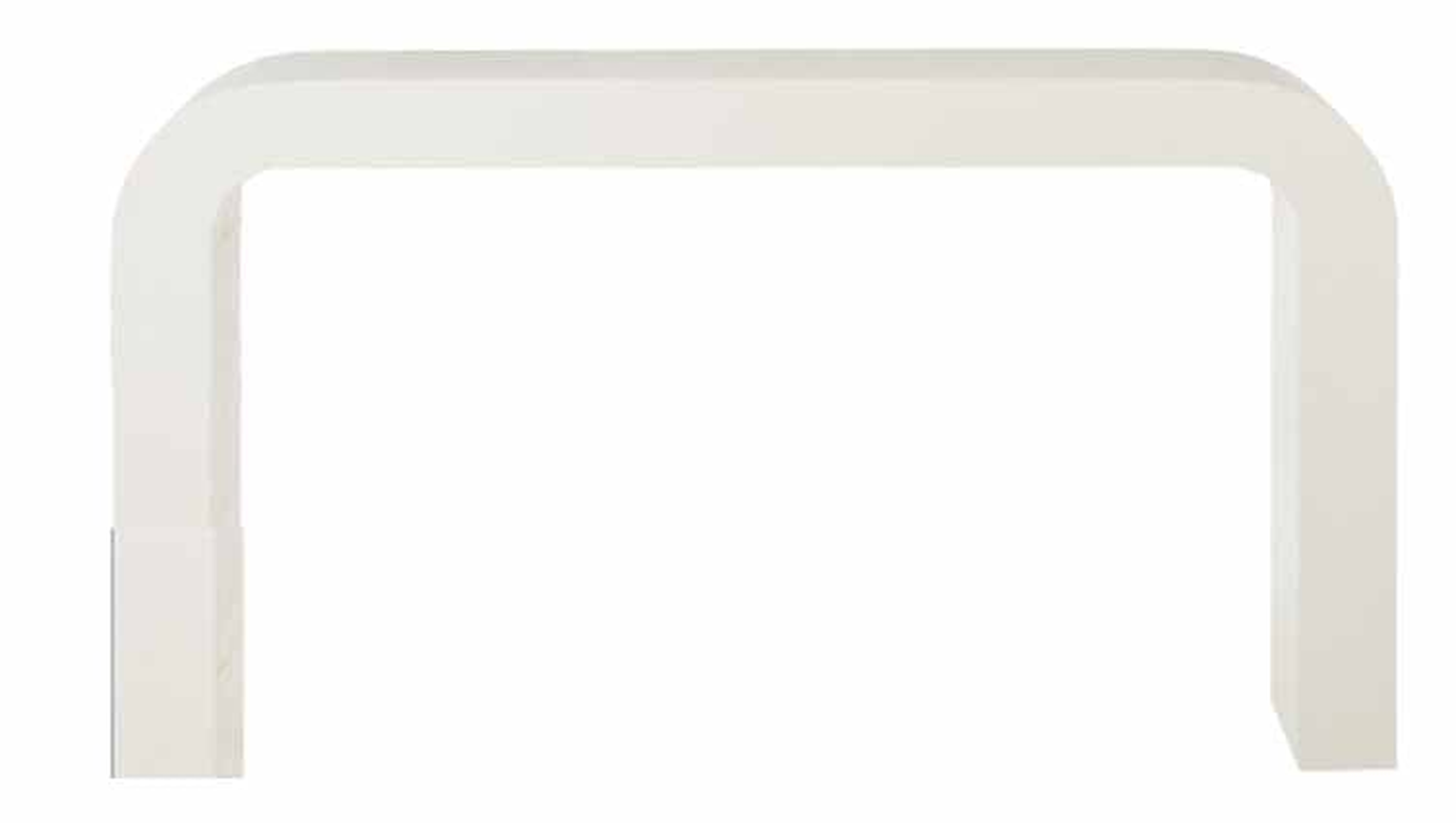 HORSESHOE IVORY LACQUERED LINEN 52" CONSOLE TABLE - CB2