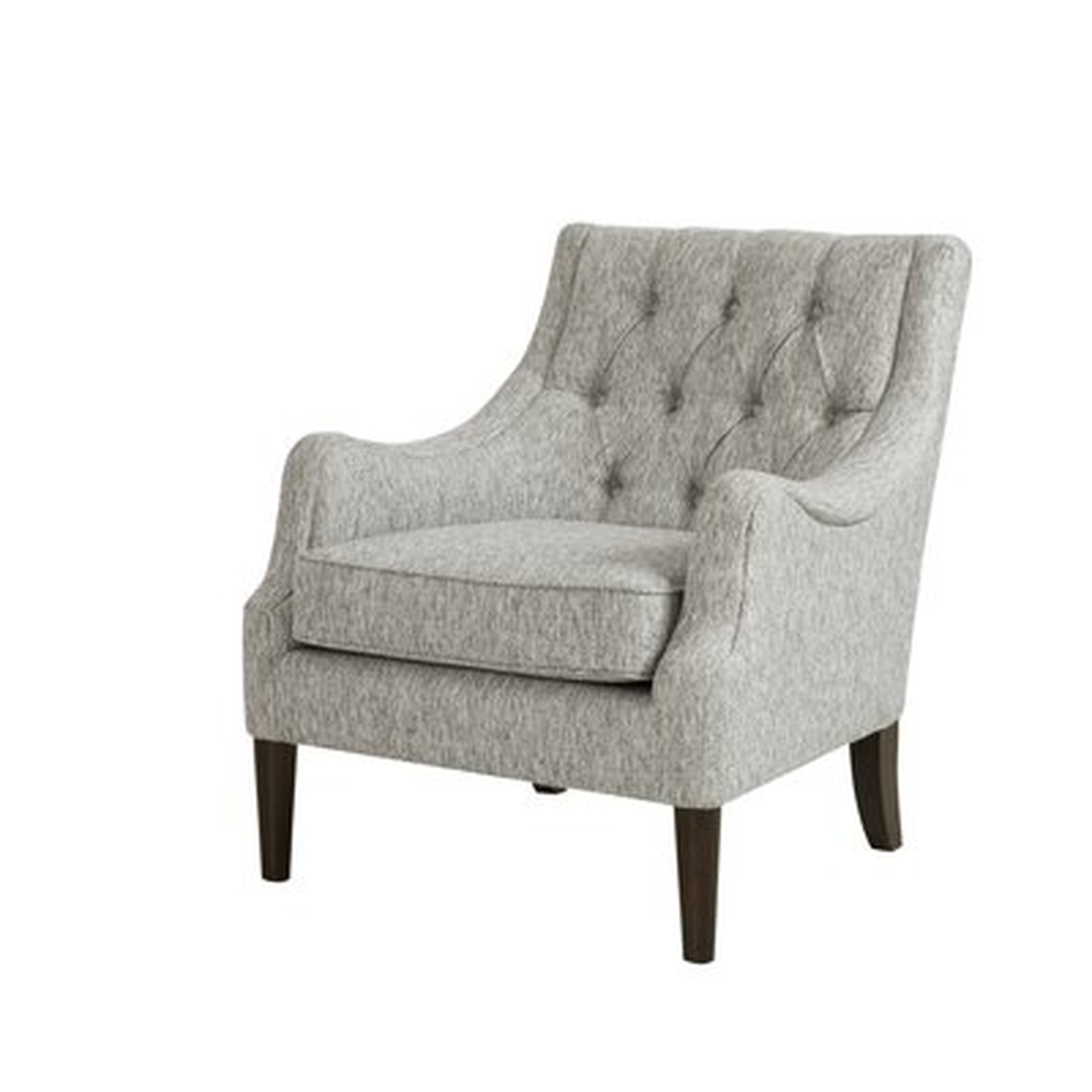Galesville 29.25" Wide Tufted Polyester Wingback Chair, Gray - Wayfair