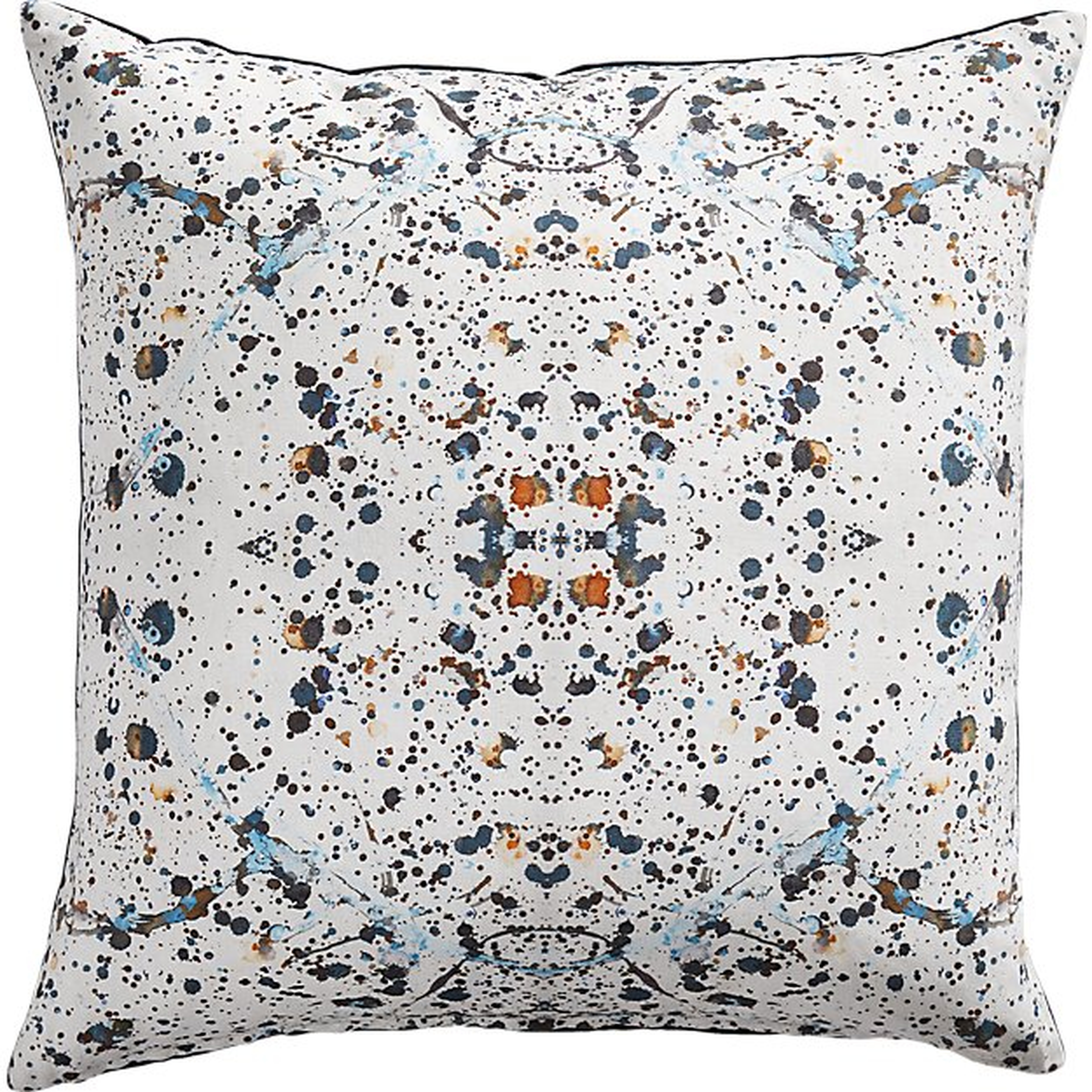 23" SPLATTER PILLOW WITH FEATHER-DOWN INSERT - CB2