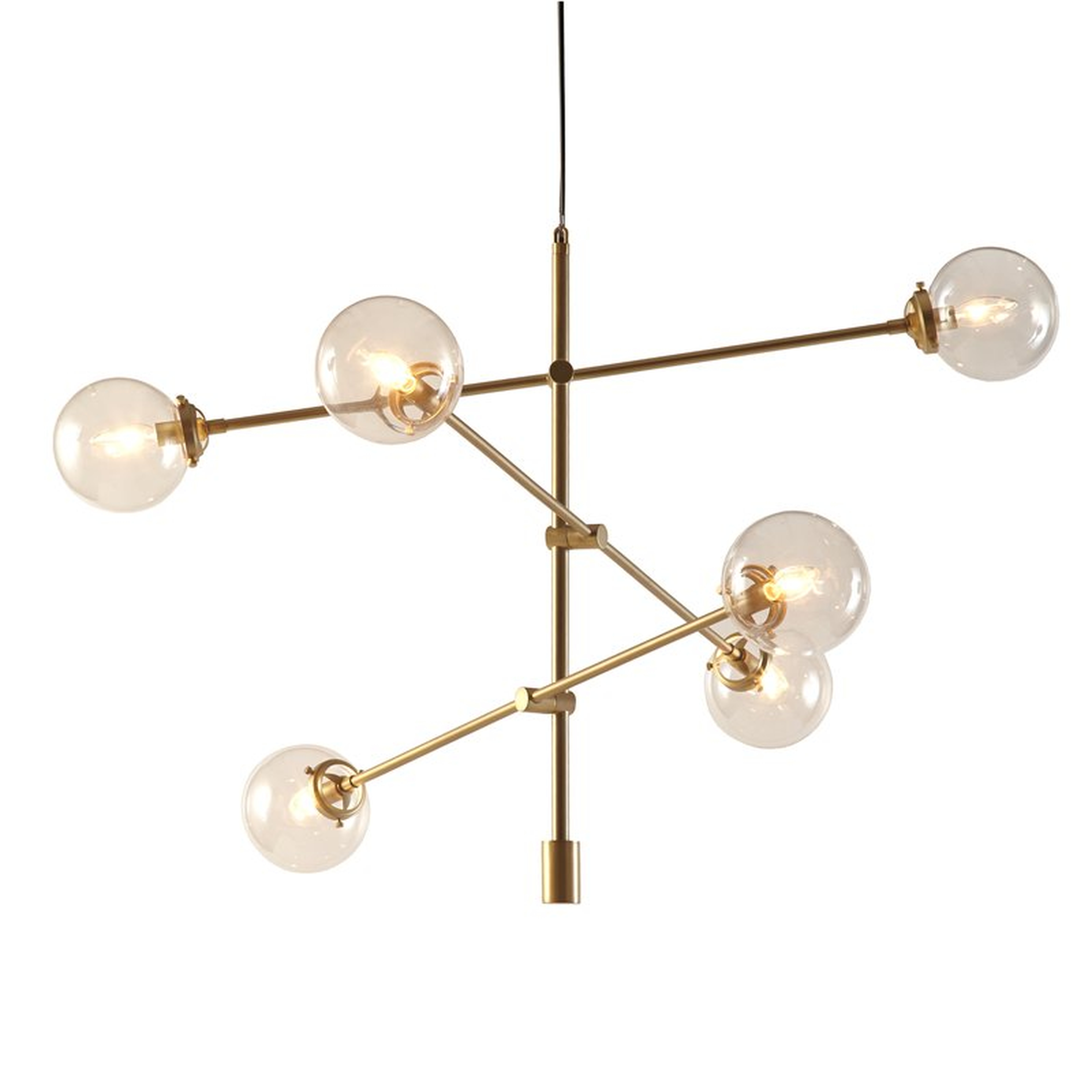 Bensley Antique 6-Light Sputnik Chandelier, Gold - AllModern