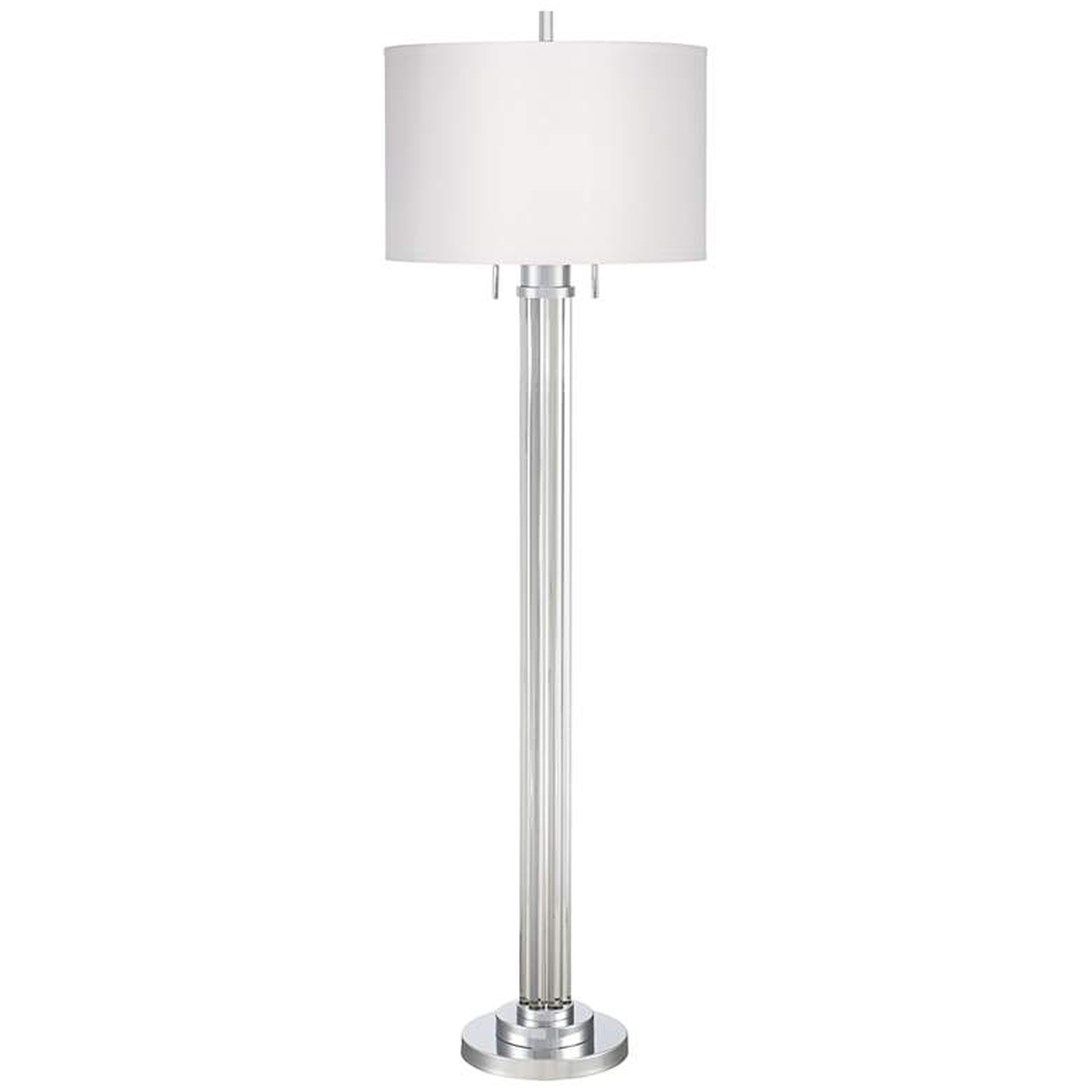 Possini Euro Cadence Crystal Column Floor Lamp - Lamps Plus